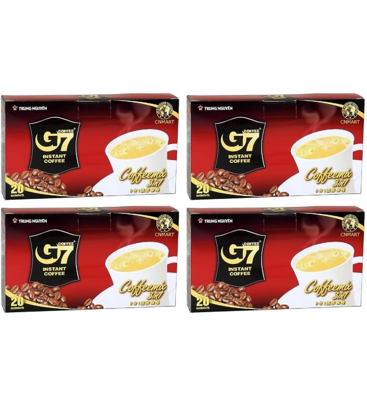 Trung Nguyen G7 Lot de 4 m langes de caf vietnamien 3 en 1 320 g - Buy Online on GoSupps.com