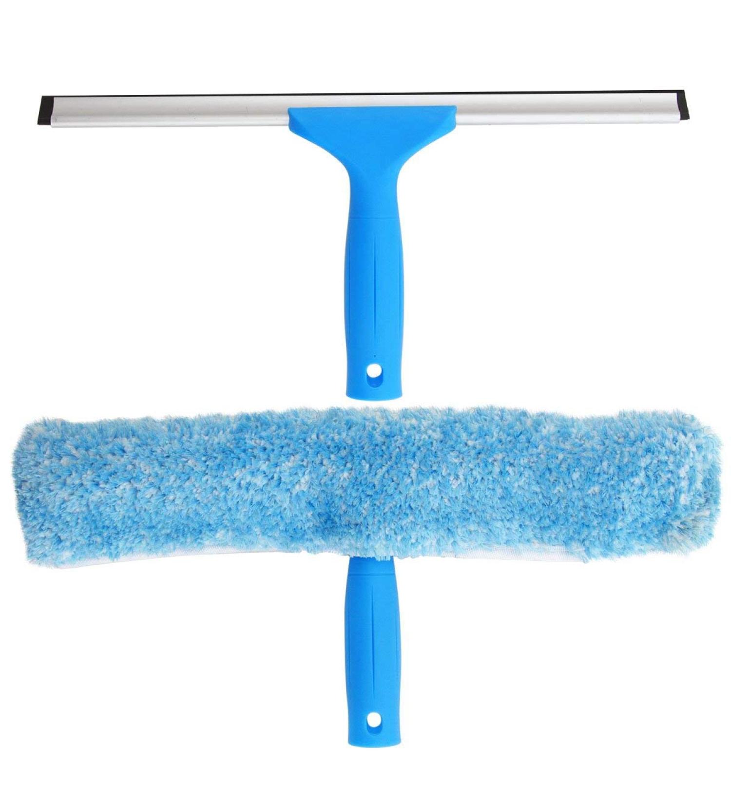 MR.SIGA Professional Window Cleaning Combo - 14-inch Squeegee & Microfiber Scrubber - Buy Online on GoSupps.com
