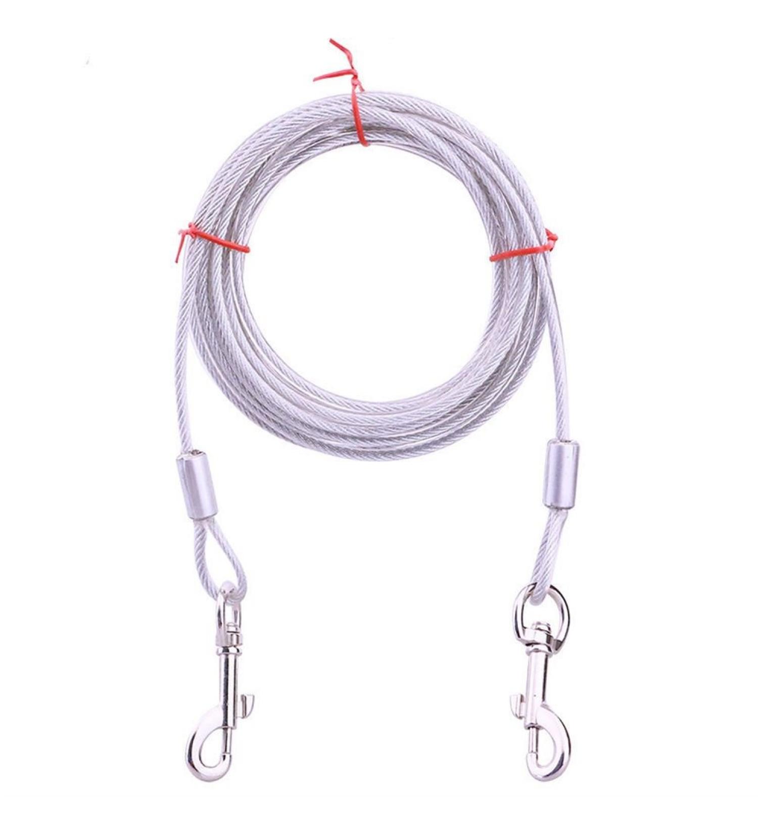 Innova Strong Dog Tie-Out Cable Heavy Duty Dog Chain Lead 10' 16' 32' (3M White) 3M White