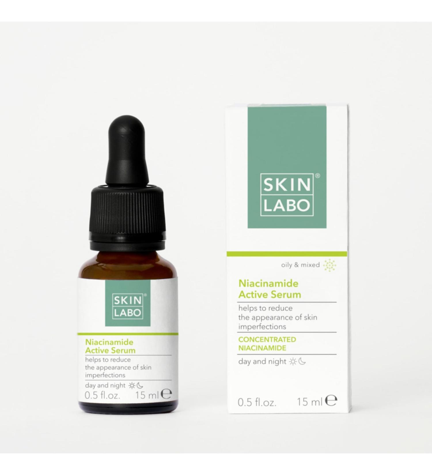 SkinLabo - Niacinamide Face Serum acts on imperfections enlarged pores and spots with Niacinamide and Propylene Glycol - 15 ml - Buy Online on GoSupps.com