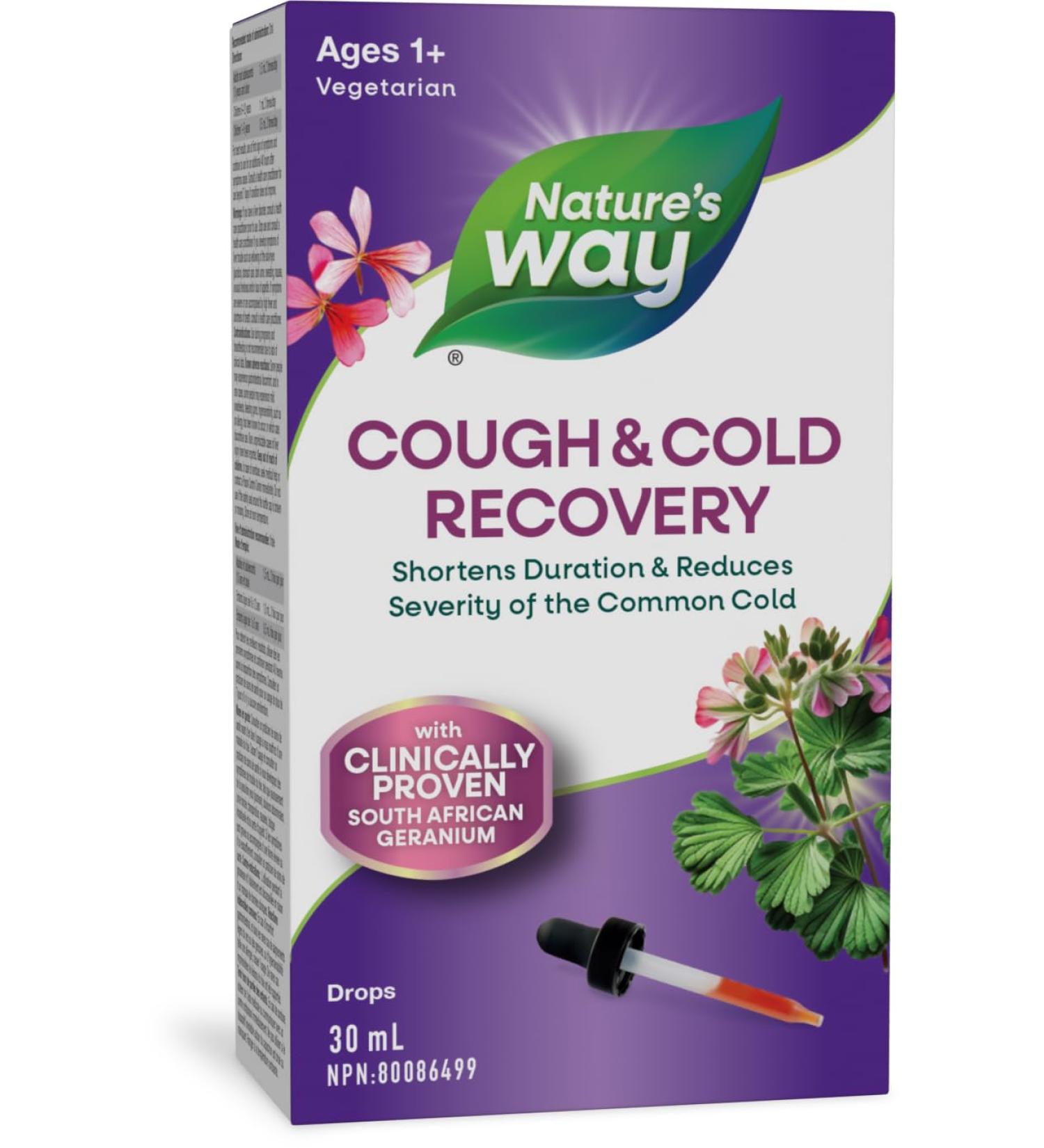 Nature's Way Cough & Cold Recovery Formally Umcka ColdCare - Clinically Proven Cold & Flu Relief for Kids Age 1+ and Adults Bronchitis Laryngitis and Pharyngitis Support - Vegetarian - 30ml Drops - Buy Online on GoSupps.com