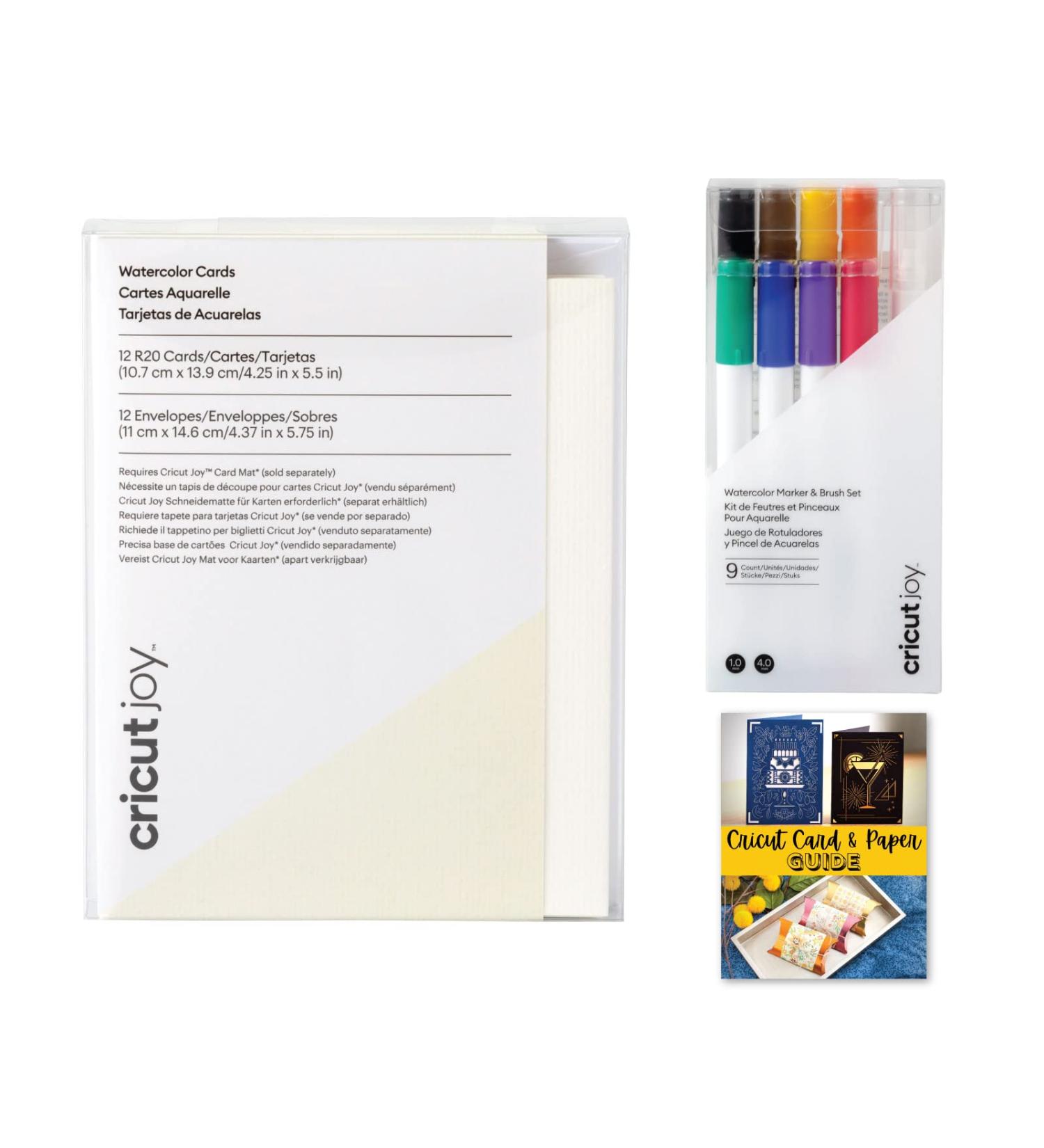 Cricut R20 Watercolor Cards (12 ct) with Joy Watercolor Markers - DIY Invitations Bundle - Buy Online on GoSupps.com