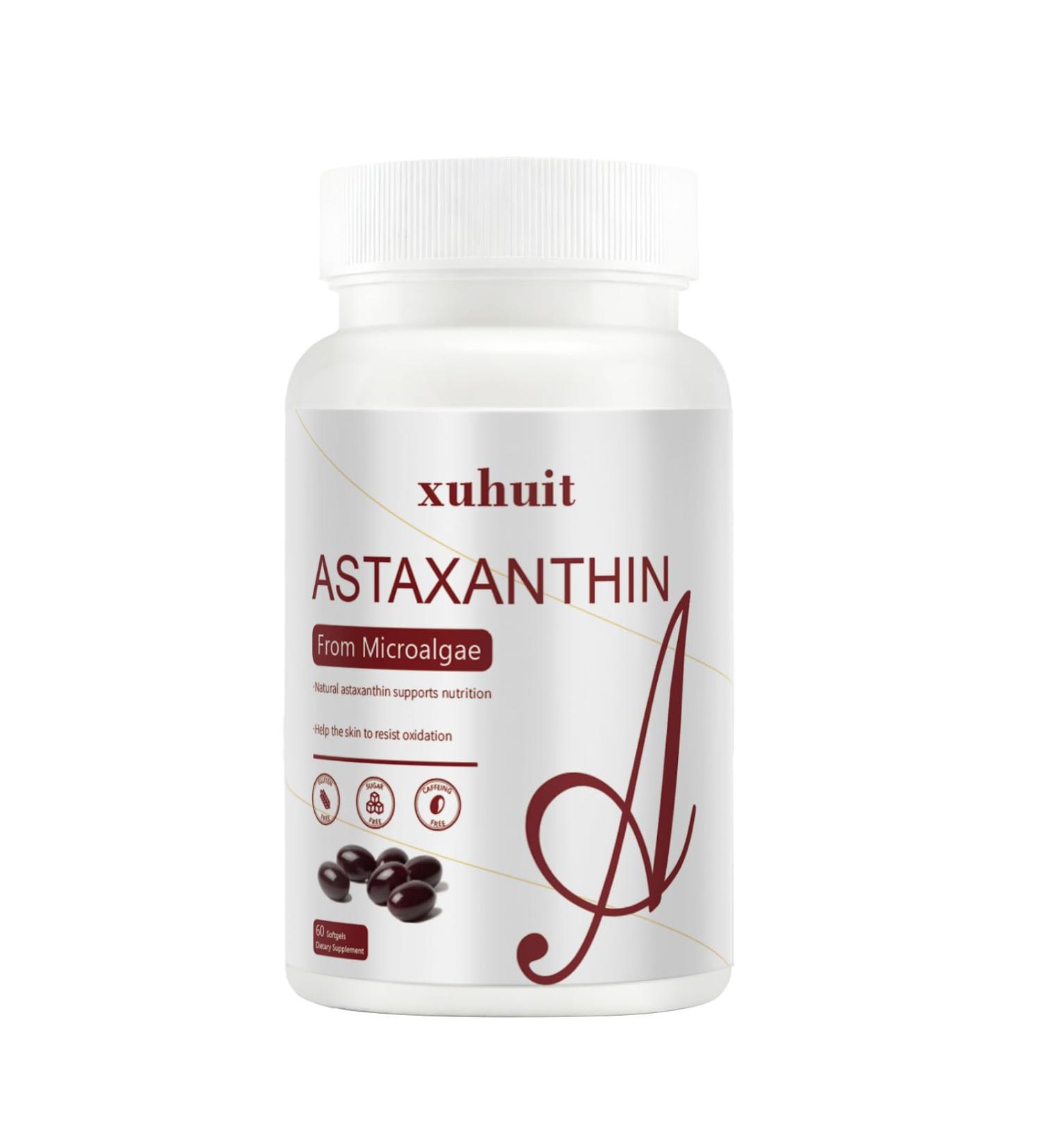 FW ZONE Astaxanthin 12mg | Antioxidant from Natural Microalgae | 60 Softgels (2-Month Supply) | Easy to Swallow Non-GMO Soy-Free