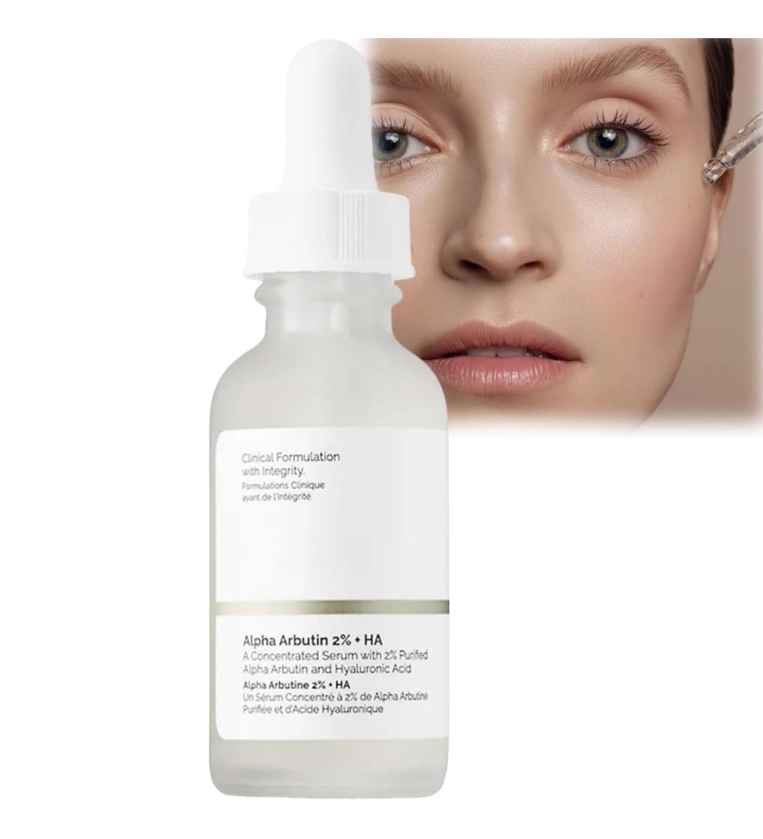 60ML Alpha Arbutin 2% + Hyaluronic Acid 2% Alpha Arbutin Serum Dark Spots Removal Hyaluronic Acid Serum Brightening Serum Hydrating Moisturiser Anti-Wrinkle Serum Anti Aging Serum - Buy Online on GoSupps.com