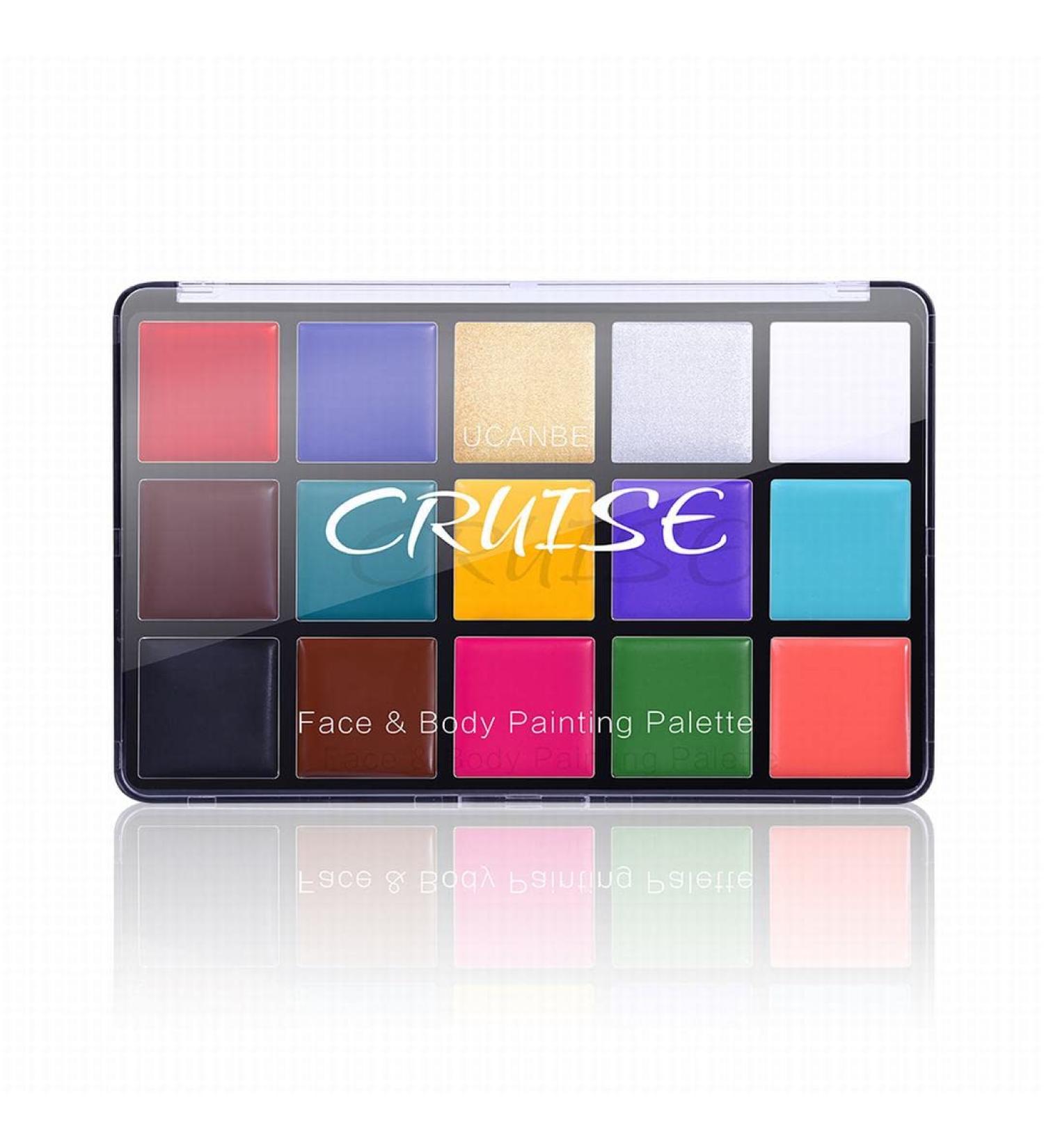 UCANBE 15 Color FX Makeup Palette - Non Toxic Face & Body Paint Oil for Halloween, Cosplay & Festivals - Buy Online on GoSupps.com