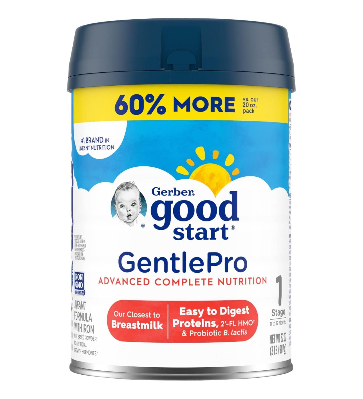 Gerber Good Start GentlePro Stage 1 Baby Formula Powder - 32 Ounce (Pack of 1) - Buy Online on GoSupps.com