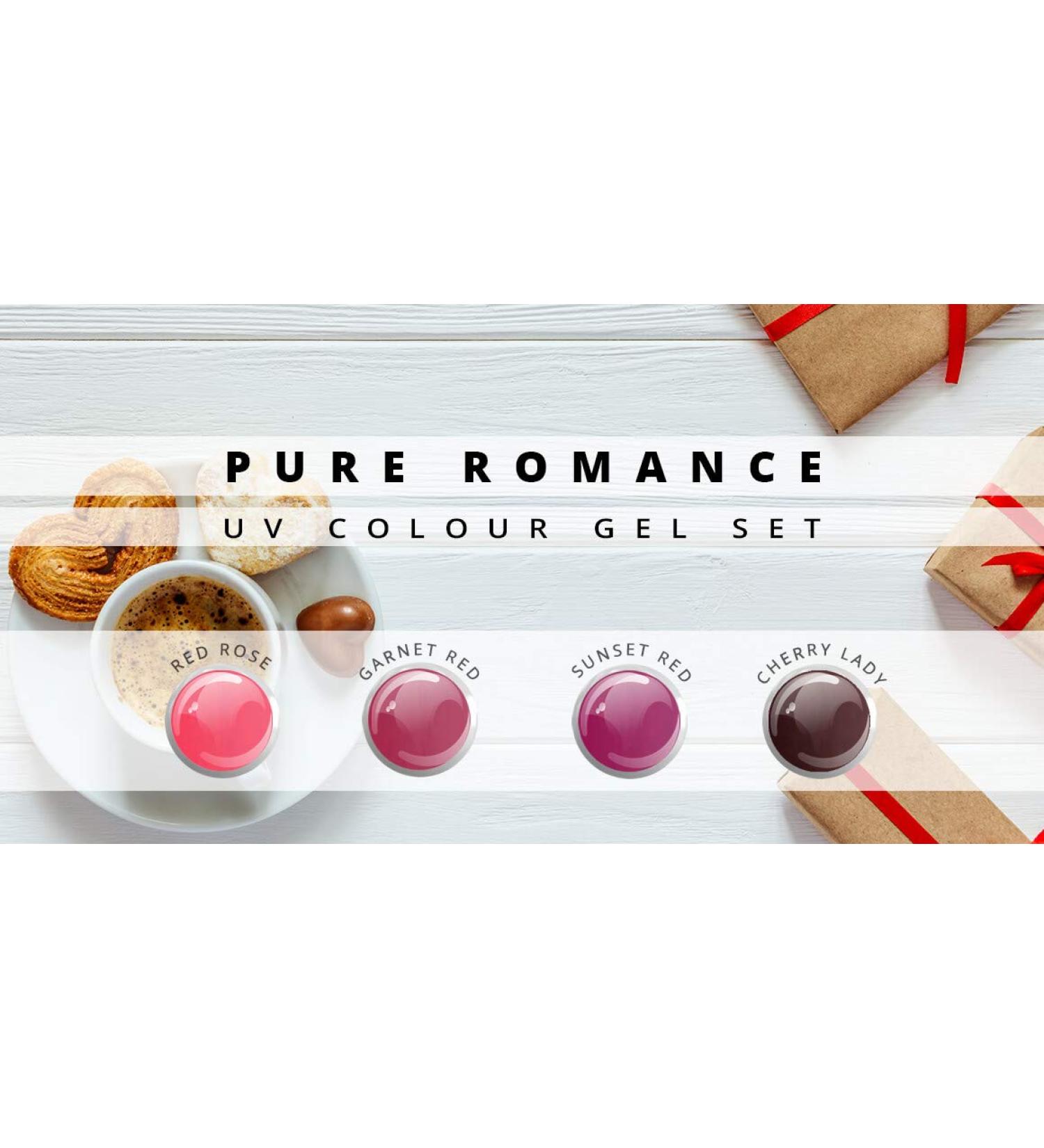 N&BF 4er Color Gel Set - Pure Romance | 4x5 ml UV Color Gel | 4 Vibrant Tones | Made in EU | Perfect for Geln gel & Nail Art Design | Professional Quality Savings Package - Buy Online on GoSupps.com