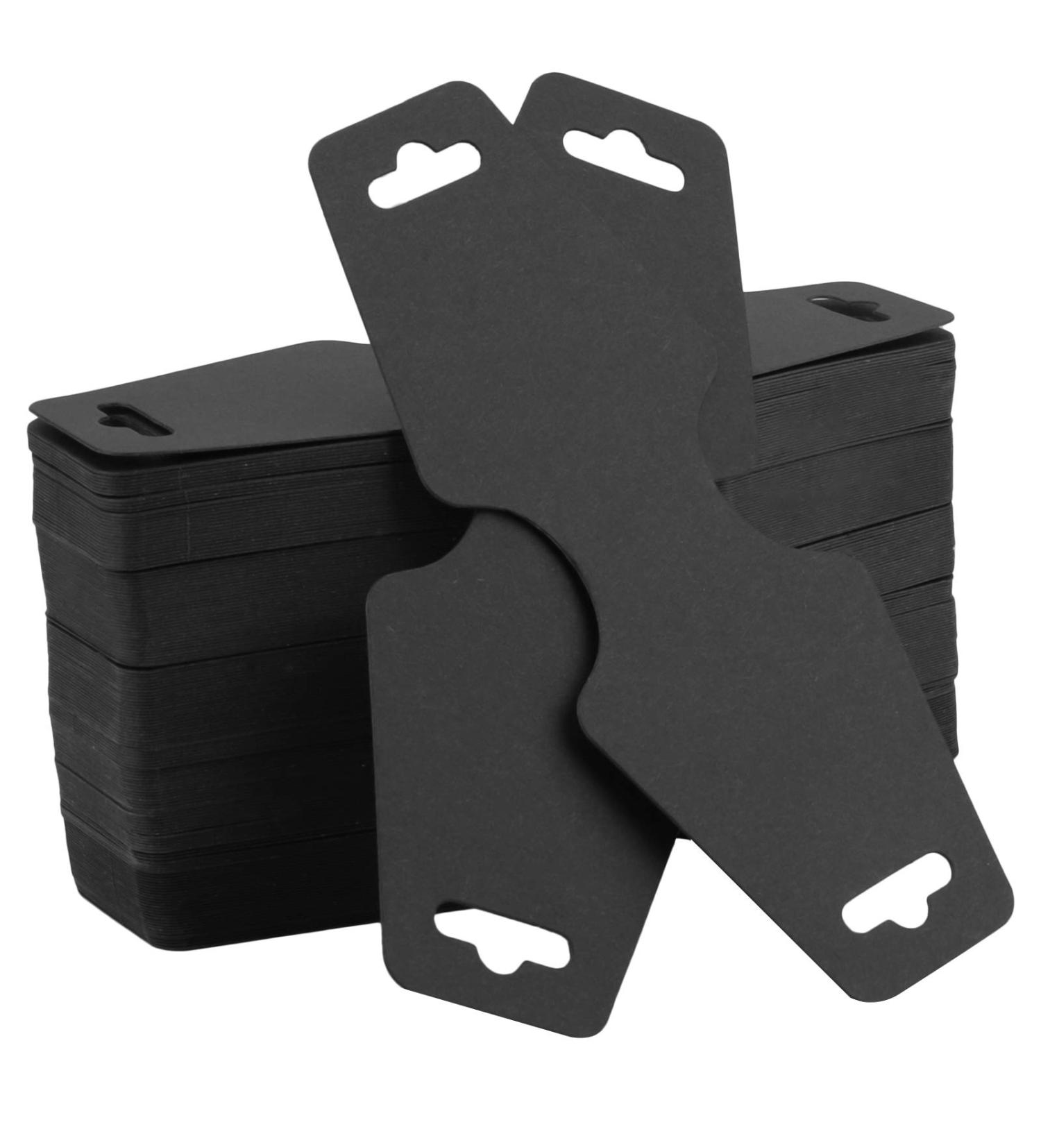 Zezzxu 250 Pack Black Kraft Paper Necklace & Bracelet Display Cards Jewelry Packaging Tags for Necklaces, Bracelets, Keychains - Buy Online on GoSupps.com