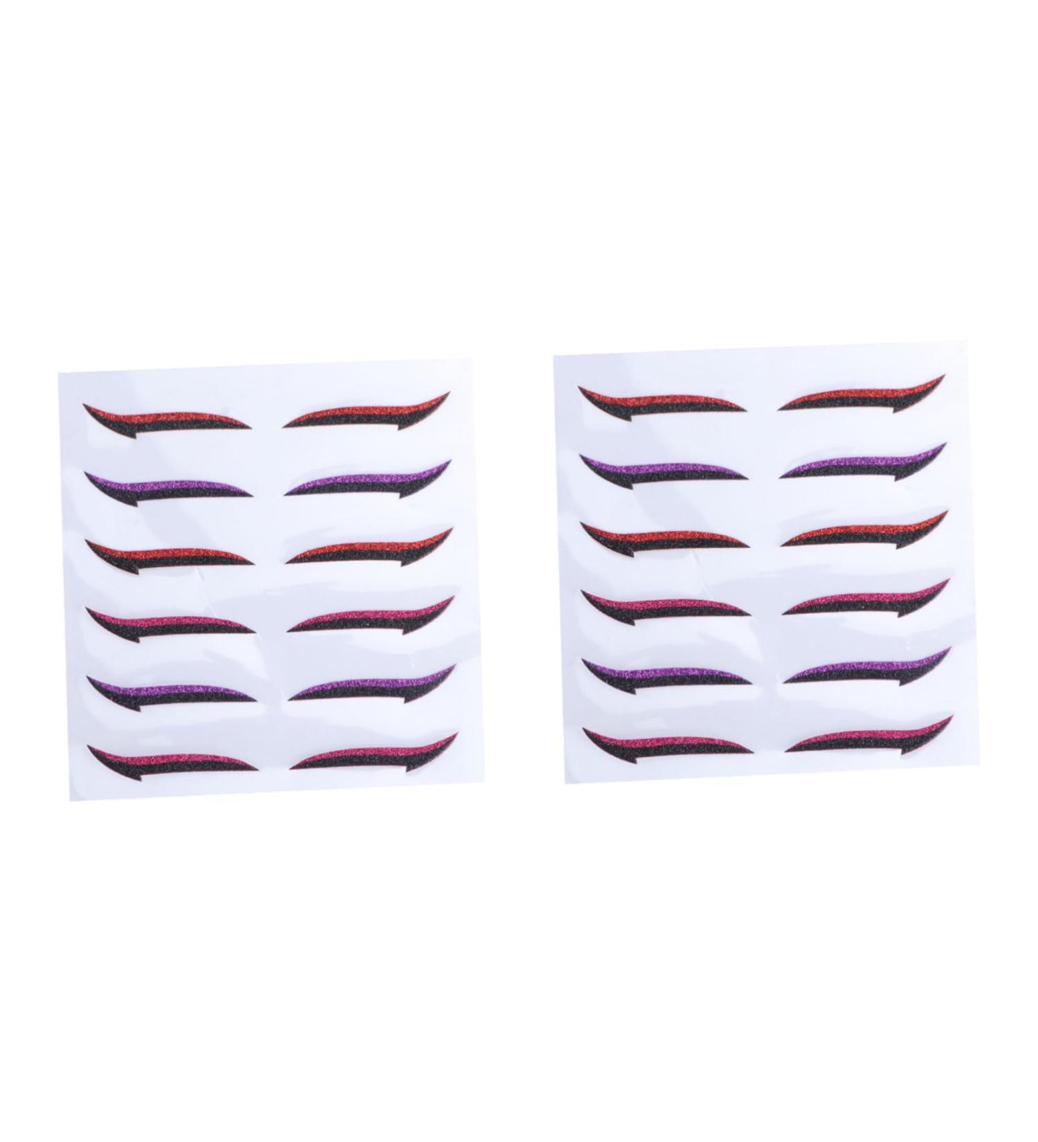 Healvian 12 Pairs Glitter Eyeliner Eyelid Strips Instant Pink Glitter Sticker - Buy Online on GoSupps.com