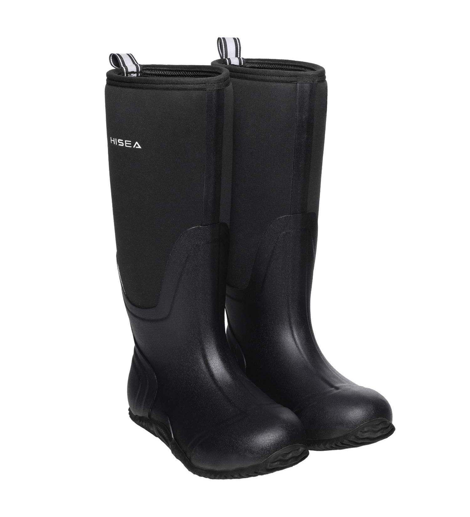 HISEA Women's Waterproof Insulated Rubber Rain Boots - Black - Buy Online on GoSupps.com