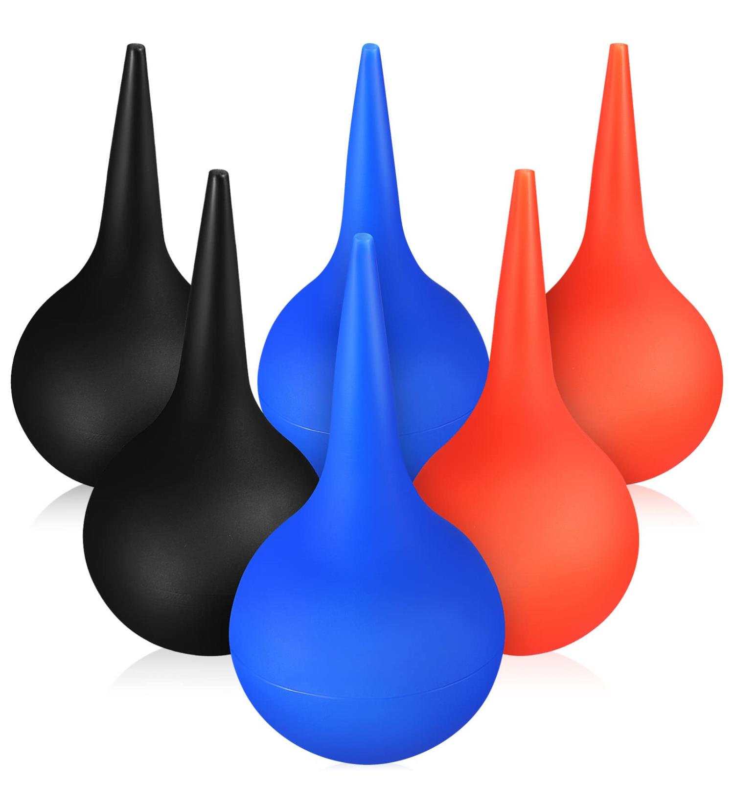 Healifty Ear Syringe Pack of 6 - 60ml Hand Bulb Syringe for Infants & Adults - Ear Washing Removal Tool - Black Blue Orange - Buy Online on GoSupps.com