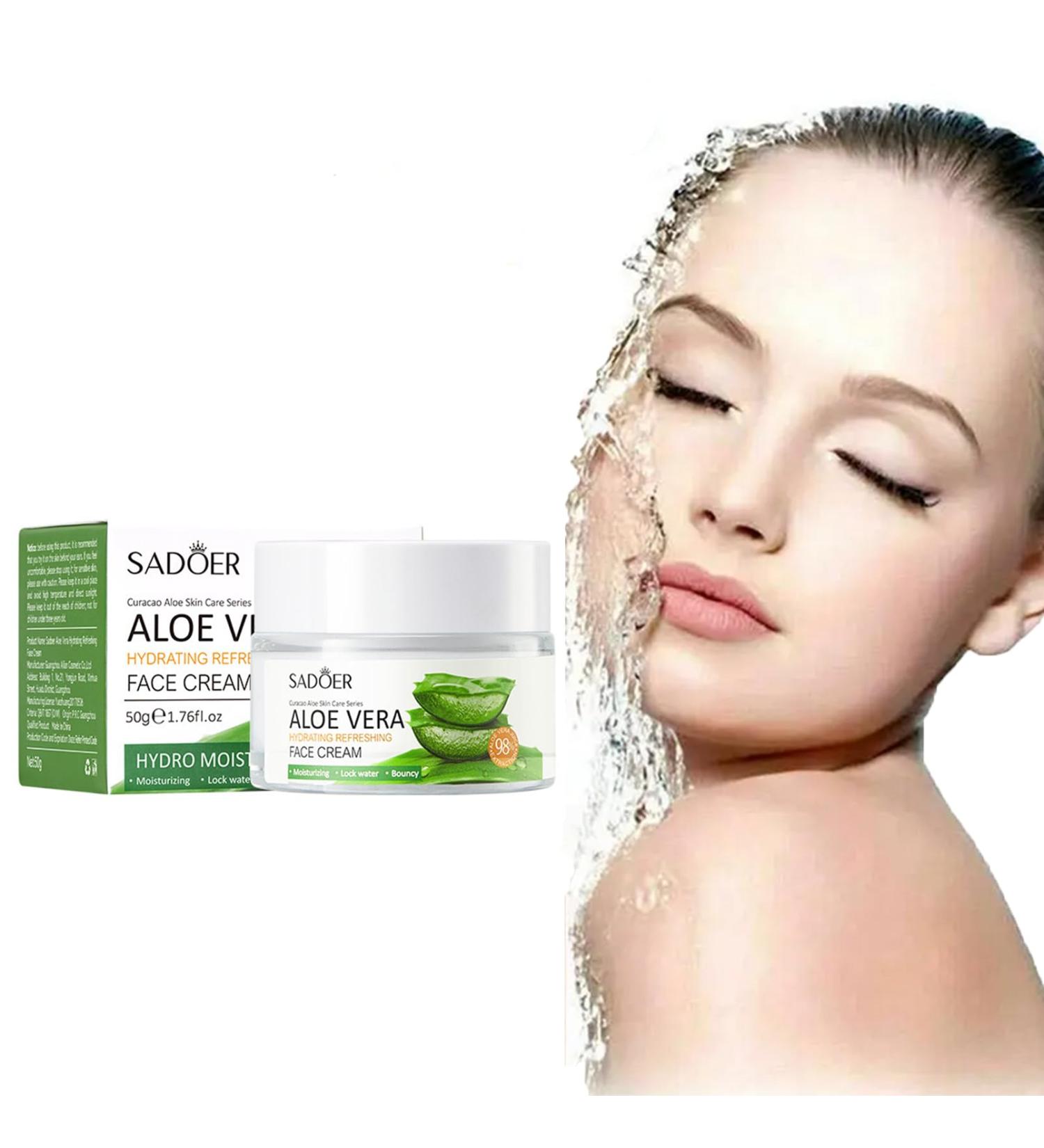 Aloe Moisturizing Cream Firming Cream Natural Gentle Nourishing aloe Cream Facial Moisturizing Repair Brightening Facial Skin Care Deep Hydration Locking Moisture - Buy Online on GoSupps.com