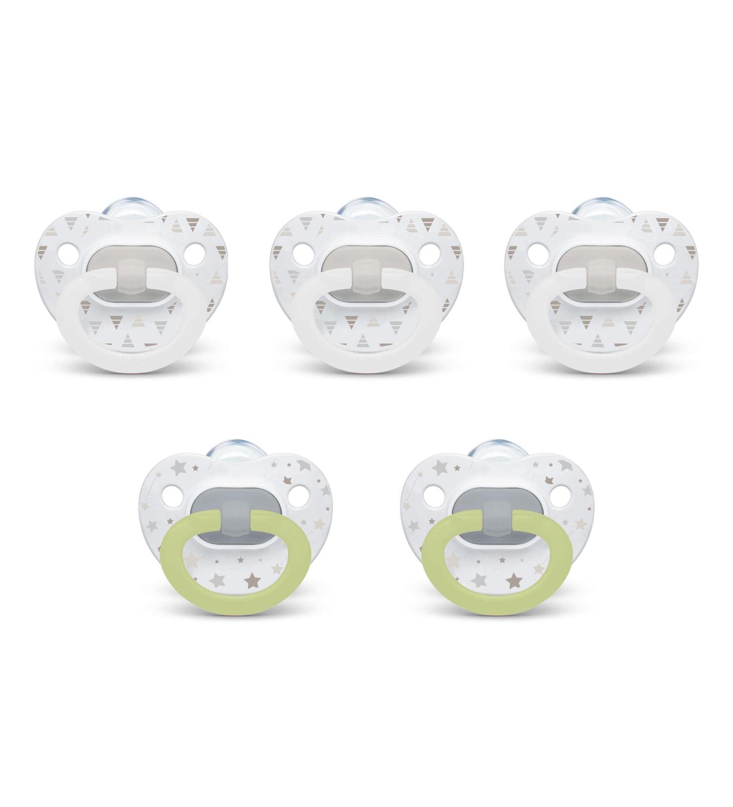 NUK Orthodontic Pacifiers 0-6 Months - Timeless Collection | 5 Pack Amazon Exclusive - Buy Online on GoSupps.com