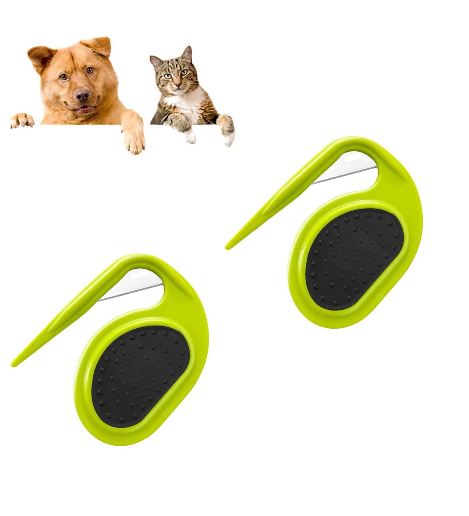 2024 Pet Knotting Comb - 3-in-1 Multifunctional Cat Hair Removal Tool for Mats & Loose Fur - Eco-Friendly Green Design - Buy Online on GoSupps.com