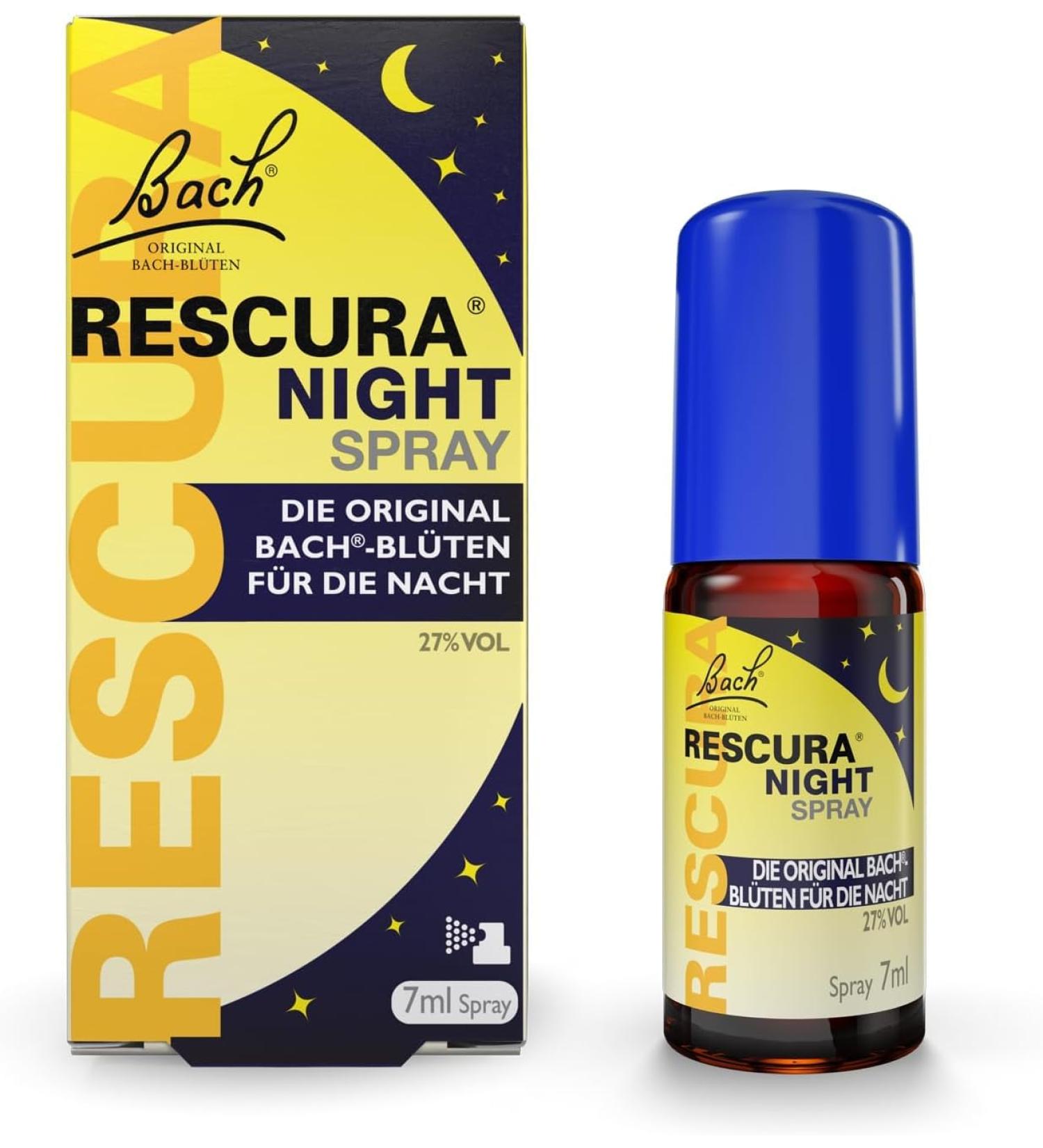 Original Bach RESCUE NIGHT Spray - 7ml Flower Remedy for Relaxation & Sleep | International Shipping Available - Buy Online on GoSupps.com