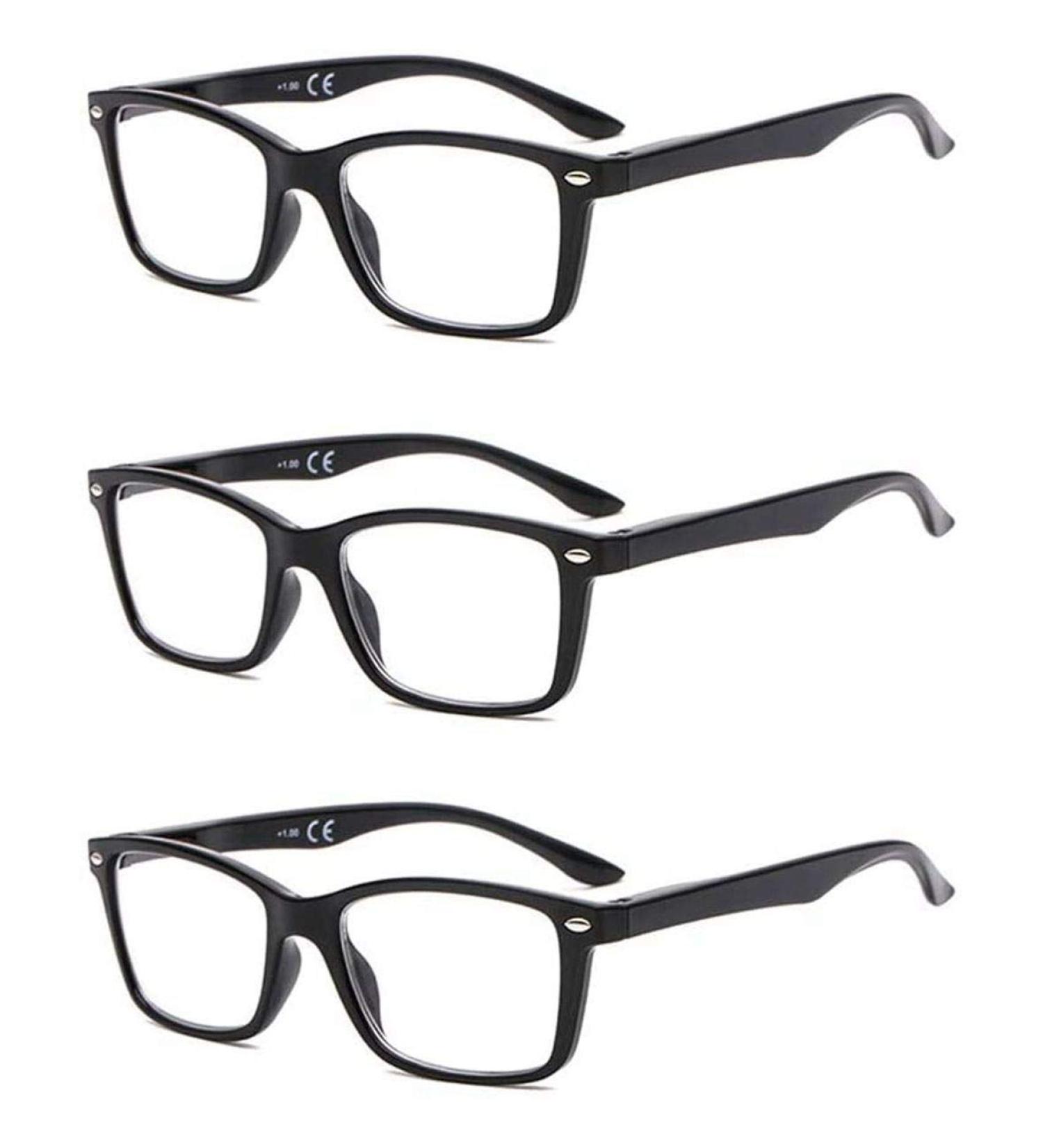 Suertree Feather Hinge Reading Glasses (3 Pack) - 1.5x Visual Aid for Men & Women | Premium Optical Glasses - Buy Online on GoSupps.com