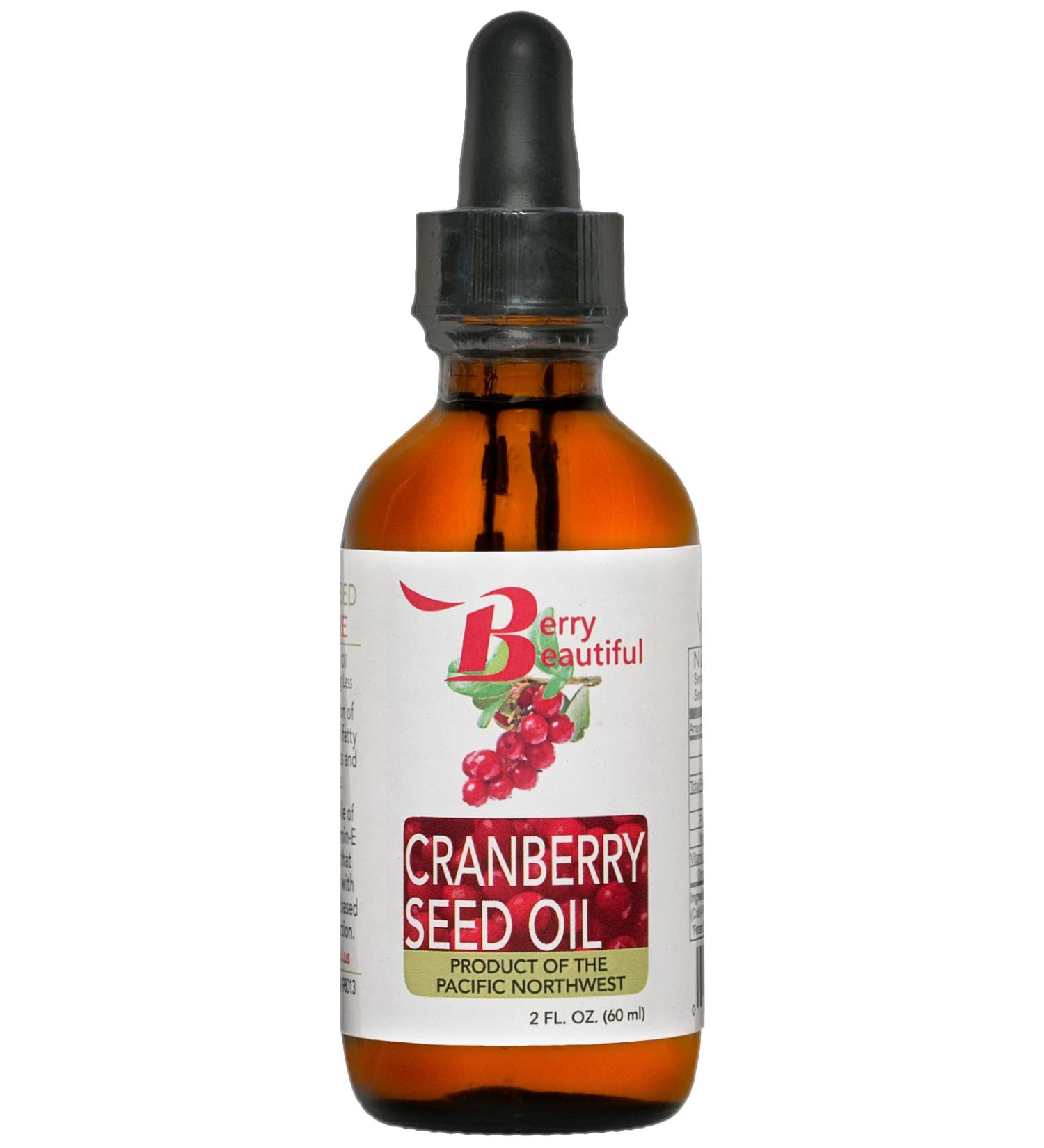 Cranberry Seed Oil - Cold-Pressed 2 fl oz | Moisturizing Face Body & Hair | US Grown - Buy Online on GoSupps.com