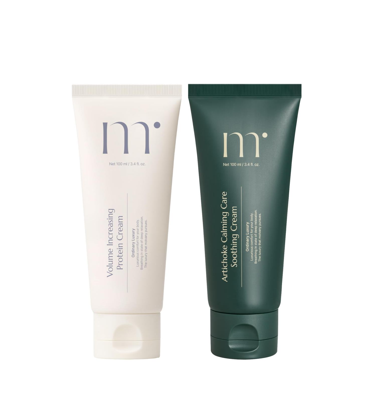 molvany Buildable Hydration Duo Soothing Cream & Protein Cream | Weightless Moisture & Barrier Support | Valentine s Day Gifts for Her Skincare Gift Set Self Care Gifts for Women - Buy Online on GoSupps.com
