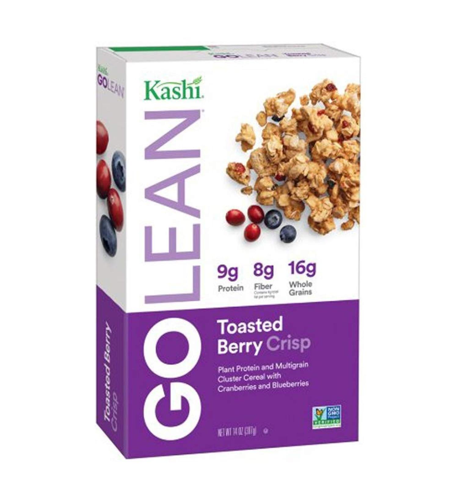 Kashi GoLean Toasted Berry Crisp Cereal 14 oz - Healthy, High-Protein Breakfast - Buy Online on GoSupps.com
