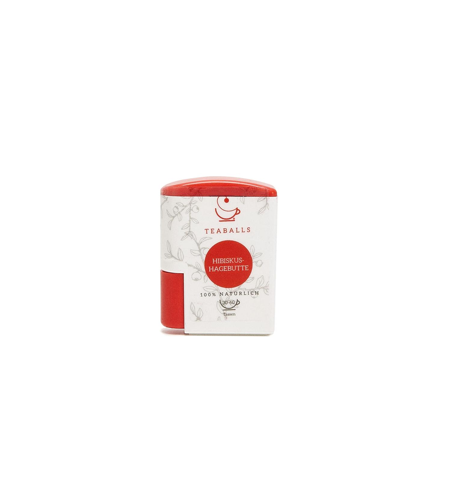 TEABALLS - Fruit tea hibiscus rose hip (1 x 6 g) | 150 tea balls | for approx. 30-60 cups of tea | 100% pure plant extract | known from: Das Ding des Jahrre - Buy Online on GoSupps.com