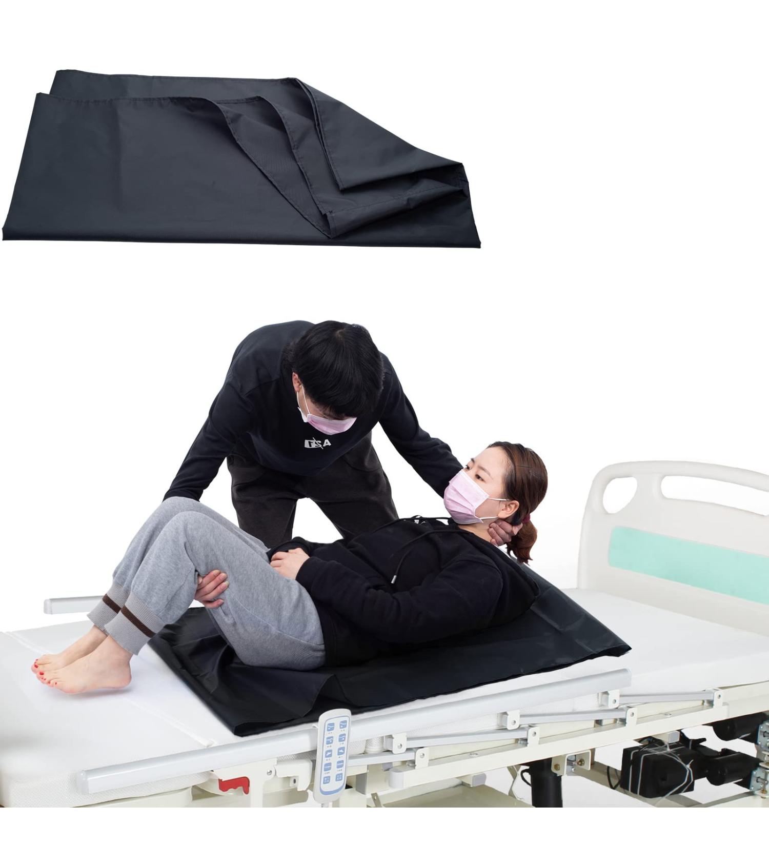 Lotchen Pipe Slide Tarpaulins for Patient Transfer | Durable Sliding Tarpaulins for Elderly Support (90x70cm Black) - International Shipping Available - Buy Online on GoSupps.com