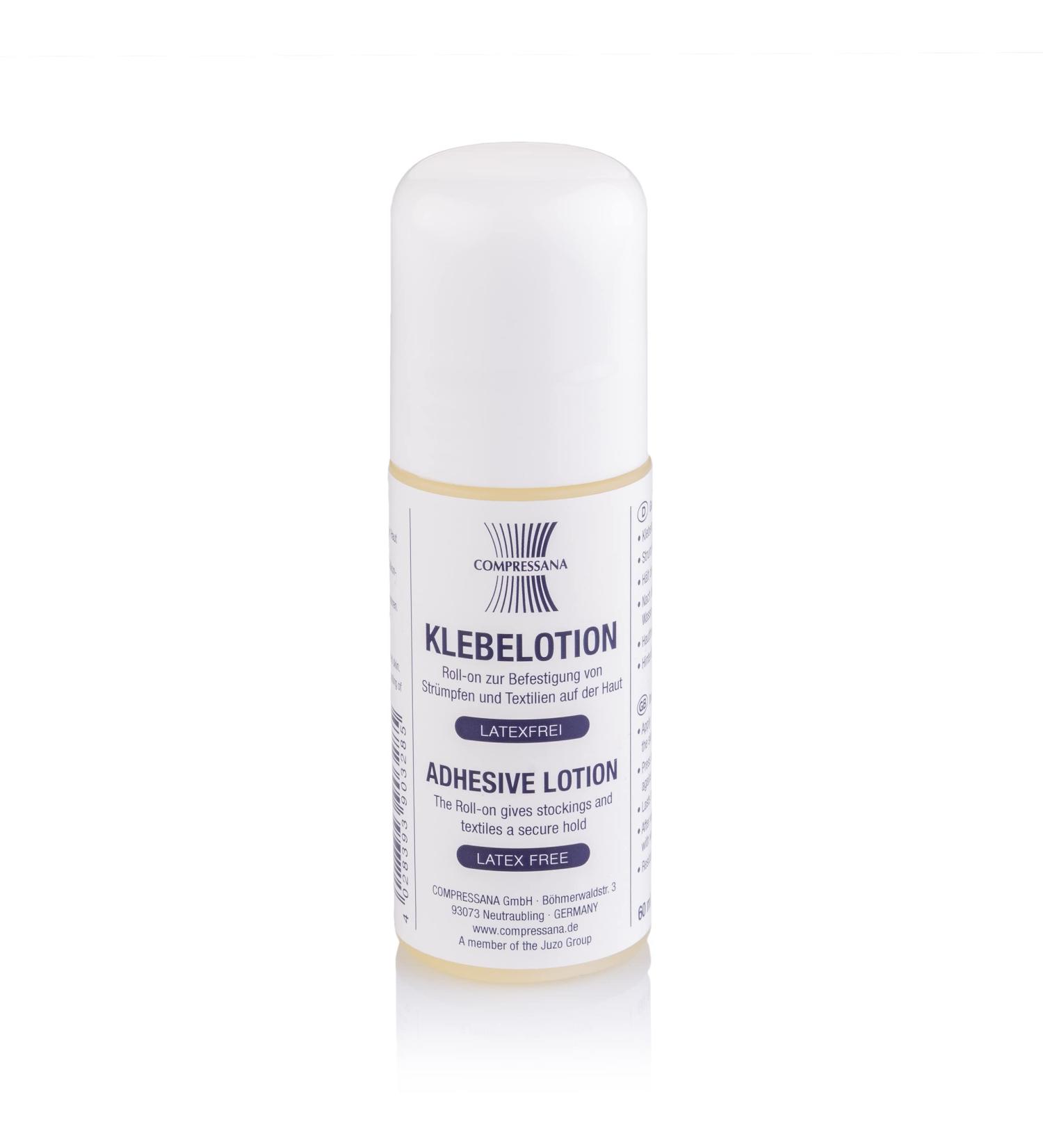 COMPRESSANA adhesive lotion for cosmetics support and compression stockings skin adhesive in a practical roll-on adhesive stick (60 ml)
