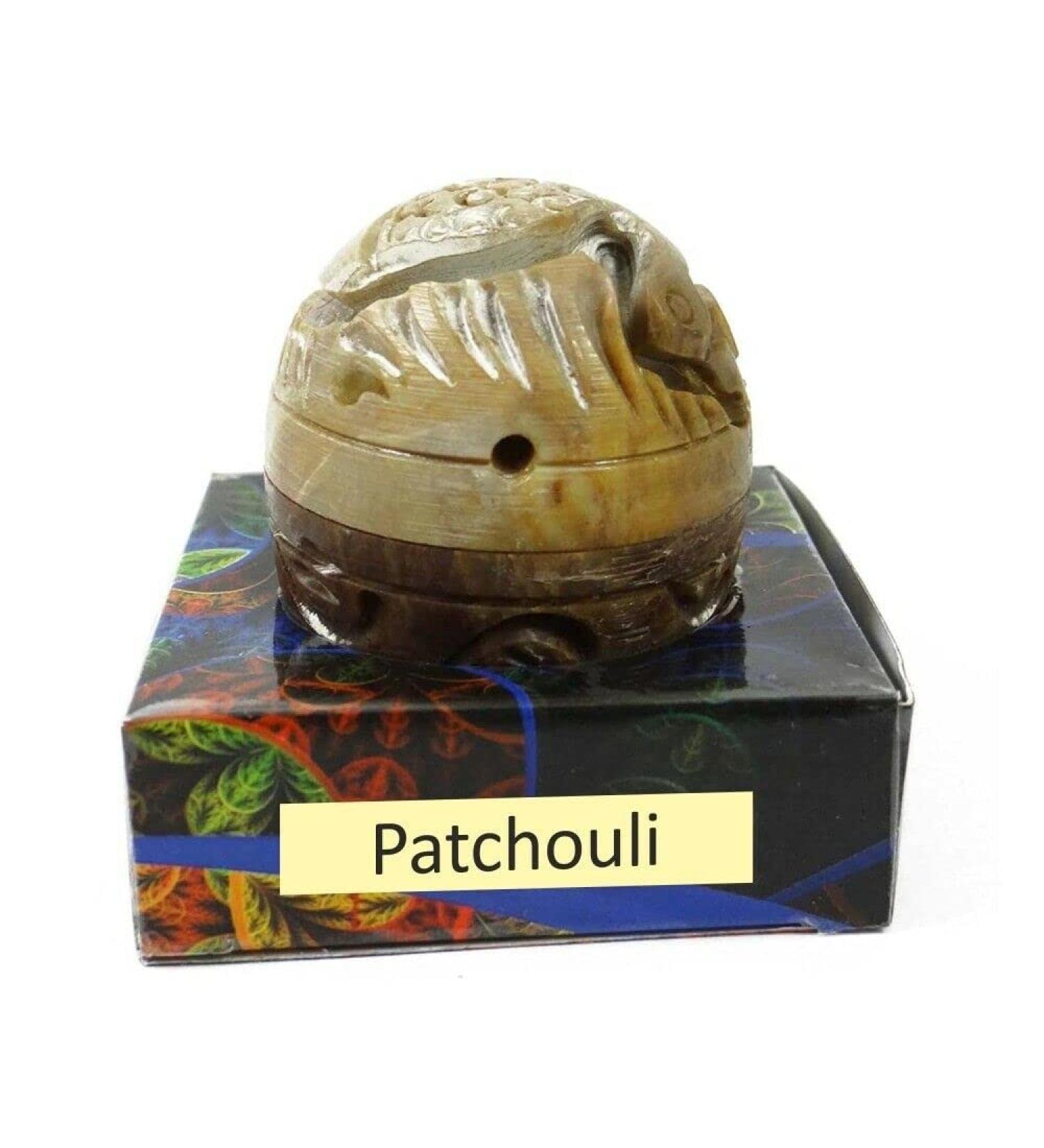 Stone Jar Patchouli Solid Perfume Long Lasting Body Fragrance In Large Hand Carved- 8 gm (Pack Of 1)