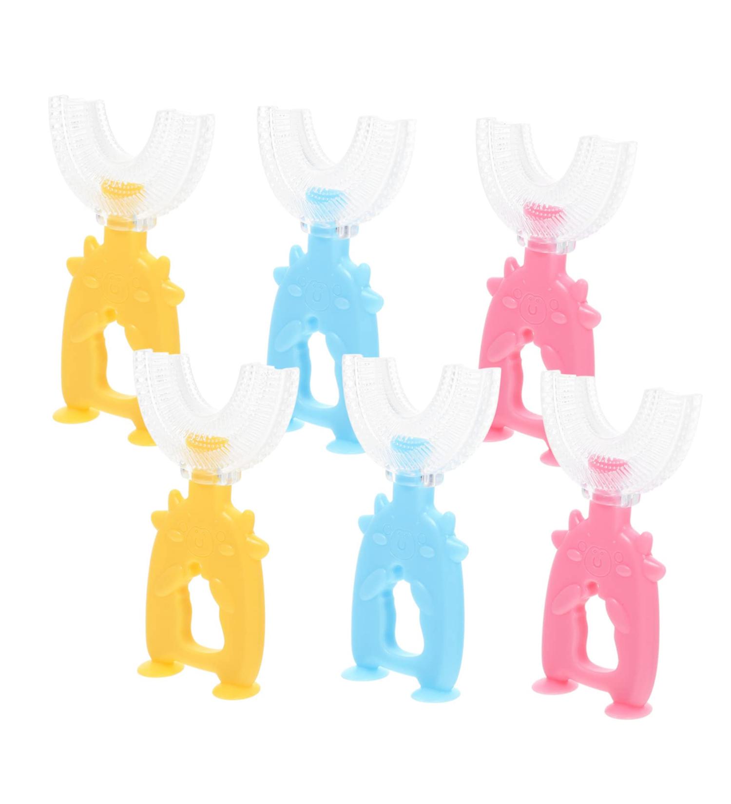 Beaupretty U-Shaped Toothbrush for Kids - 18 Pack Portable Soft Fur Hand Brush | Whole Mouth Cleaning - Buy Online on GoSupps.com