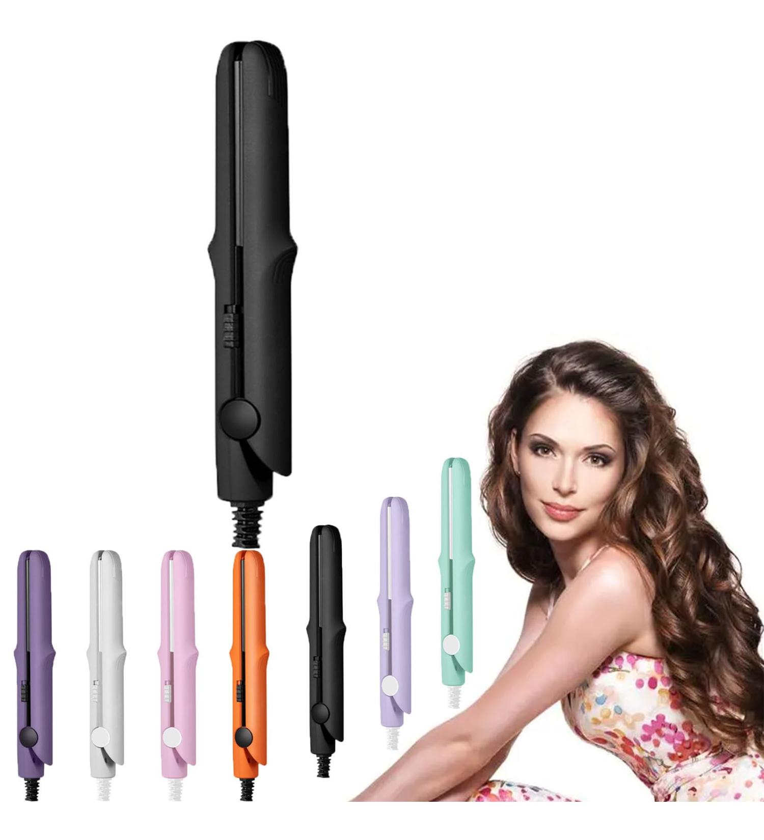 Gadgetcab Curling Iron Gadgetcab Mini Curling Iron Small Travel Curling Iron 2-in-1 Mini Curling Wand & Flat Iron Hair Straightener Portable Travel Curling For All Hair Types (Black) - Buy Online on GoSupps.com