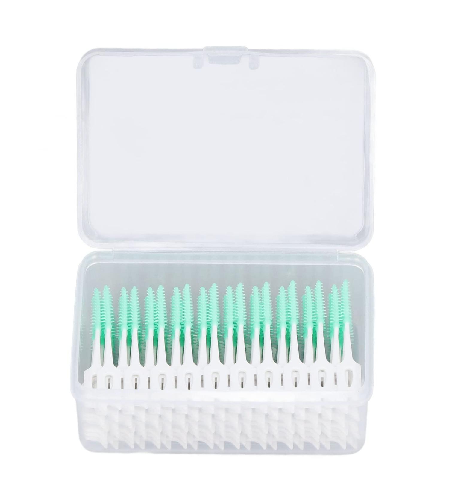 160 Interdental Brushes - Soft Disposable Toothpicks for Oral Care | Eco-Friendly & Safe for Adults & Kids (Green) - Buy Online on GoSupps.com
