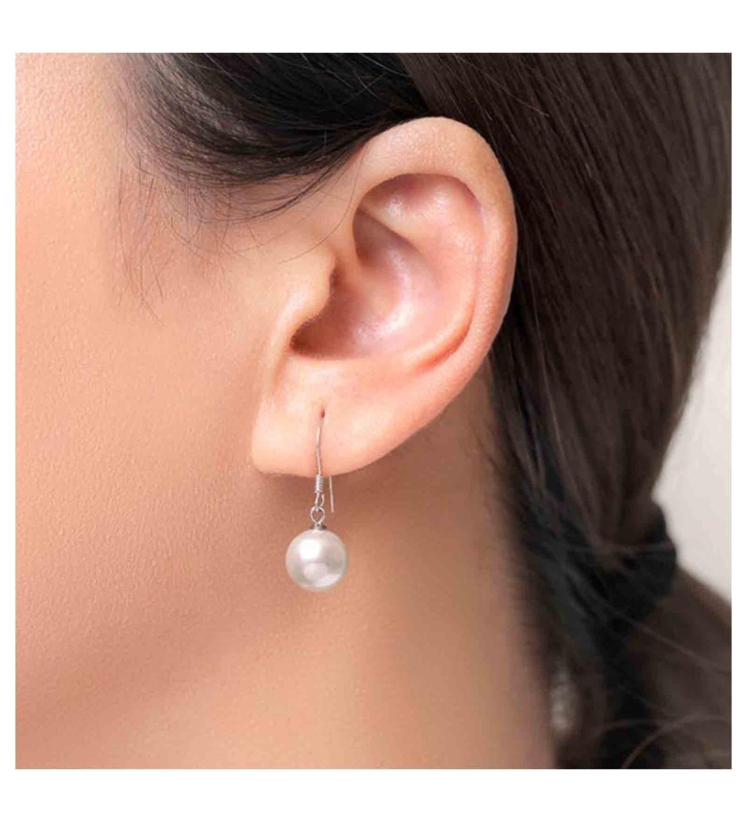 Boho Pearl Hook Earrings | Freshwater Pearl Drop & Dangle Jewelry for Women | Bridal & Bridesmaid Gifts - Buy Online on GoSupps.com