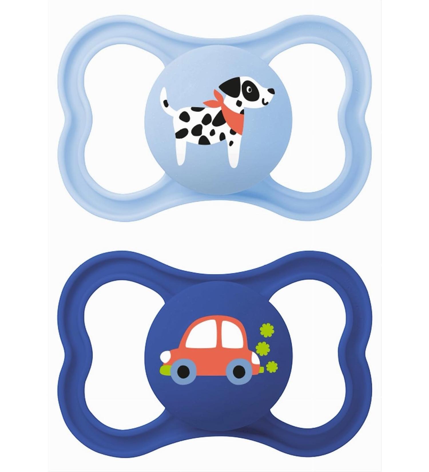 Mam S280 Supreme Pacifier 6+ | Silicone Blue 2 Pack - Safe & Stylish Infant Soothing Solution - Buy Online on GoSupps.com