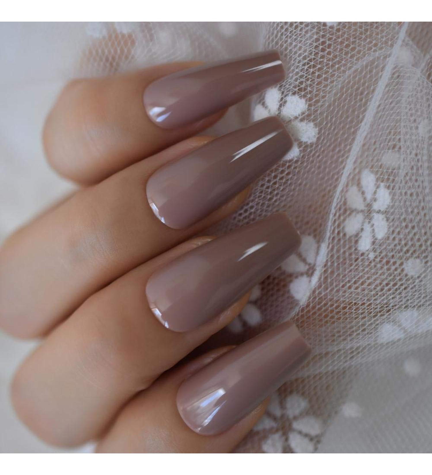 HUJL Artificial Nails - Thick Reusable Acrylic Nail Tips for Stunning Manicures | 24-Piece Set - Buy Online on GoSupps.com