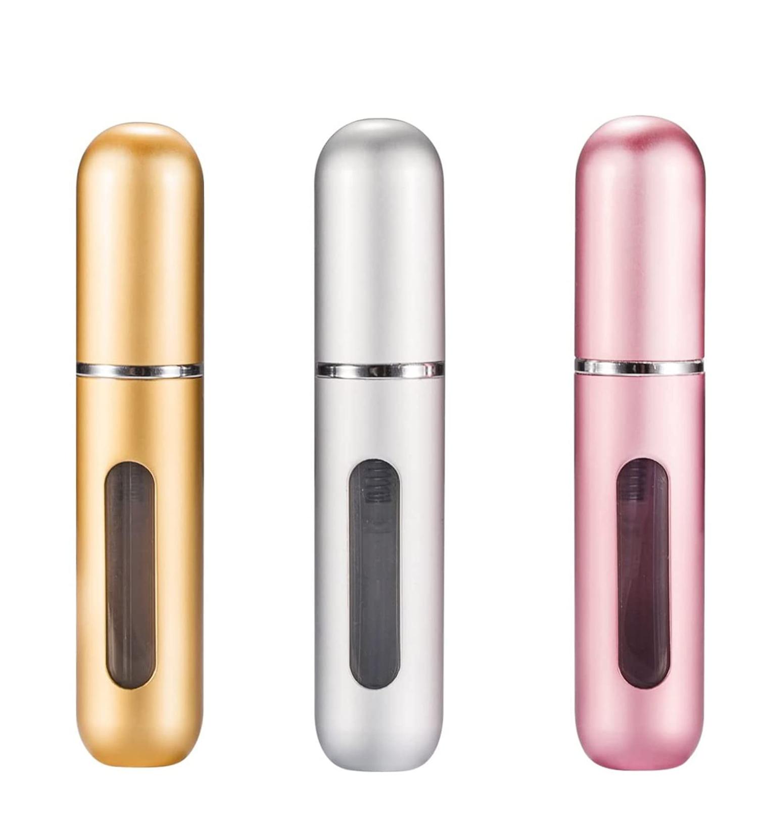Mini Refillable Perfume Spray Bottle 5ml - Pack of 3 | Multicolor Scent Pump Case for Travel | Portable Empty Perfume Spray - Buy Online on GoSupps.com