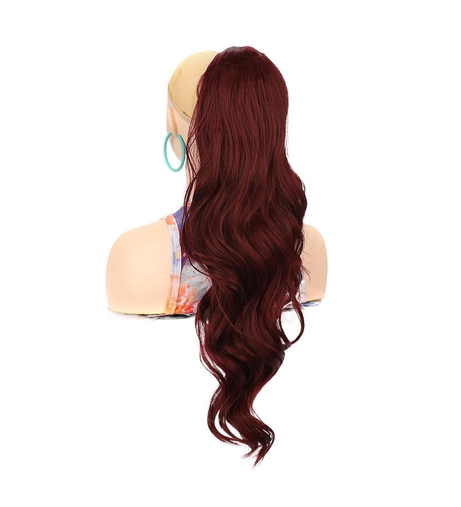 Ponytail Extension 24Inch Long Natural Wavy Drawstring Pony tail for Women Synthetic Heat Resistant Hairpiece for Daily Use part Ponytail Extension Ponytail Hair Extension(PT106-118) 24inches PT106-118 - Buy Online on GoSupps.com