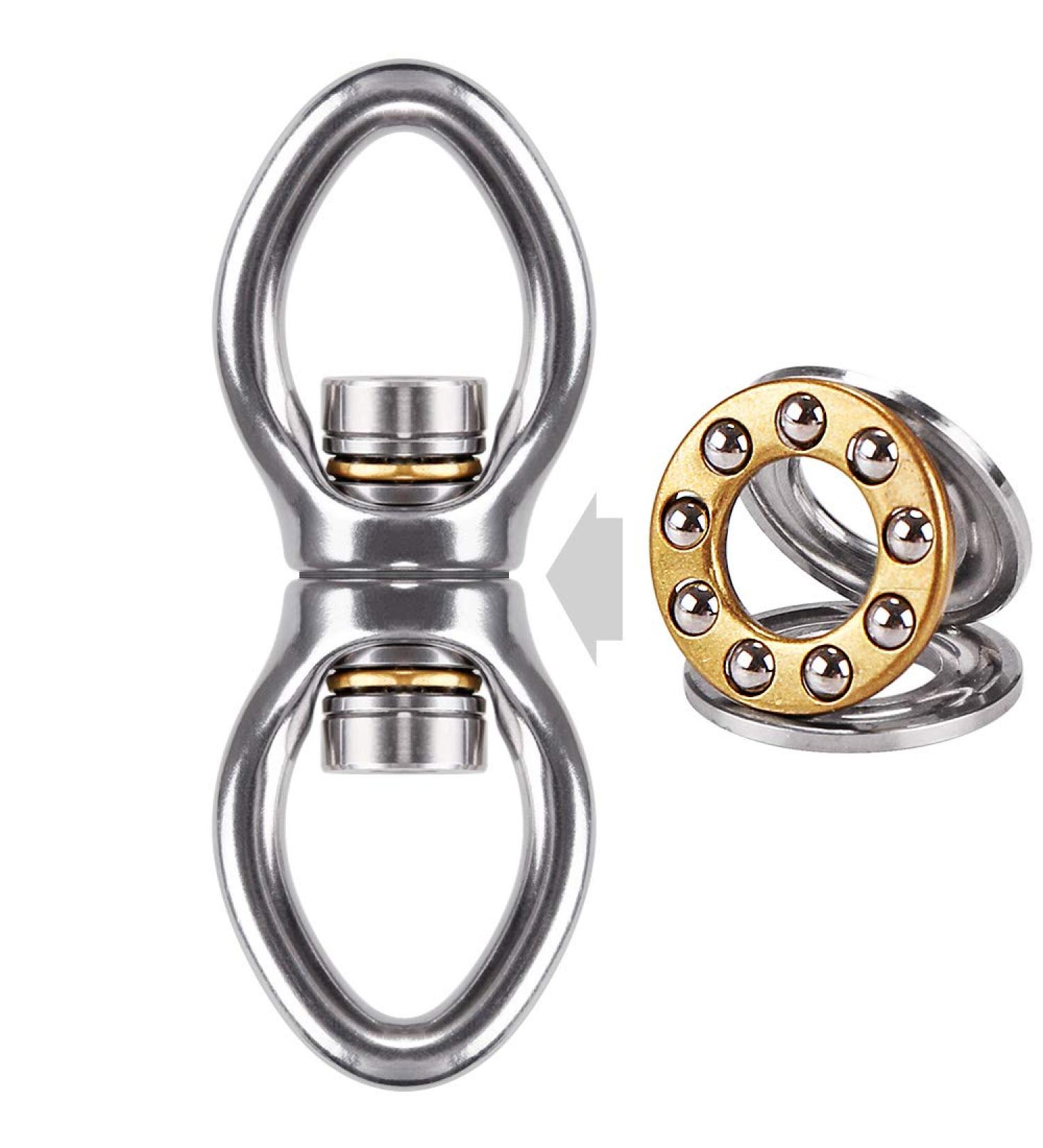 Dolibest Swing Swivel - 2 Bearing Rotational Device for Aerial Silks, Yoga Swing Sets, Hammocks - 800LB Capacity - Buy Online on GoSupps.com