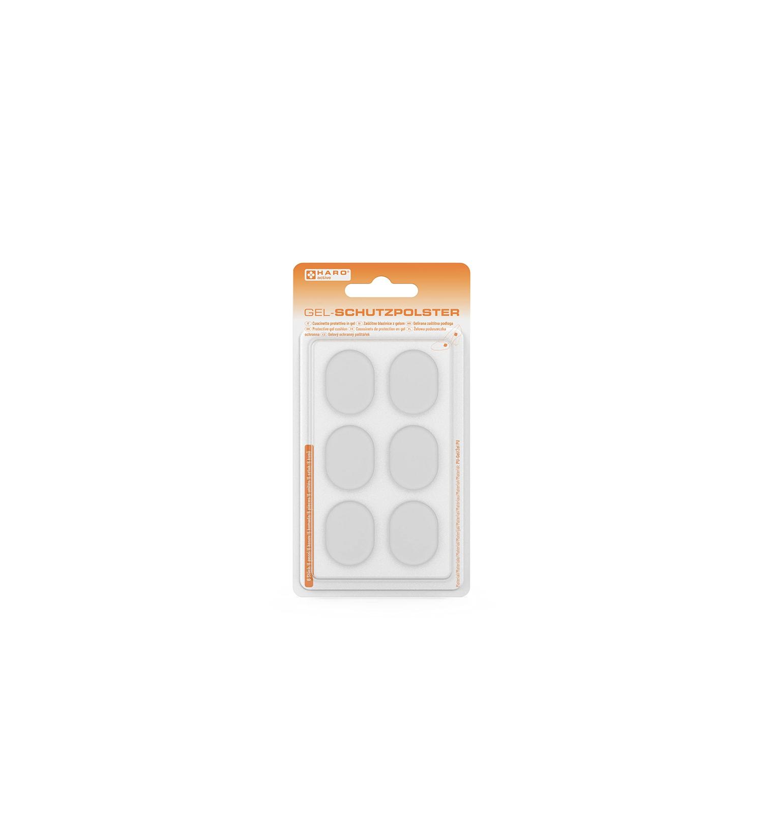 Haro Active Gel Foot Pads - 6PCS Cushioned Heel Pillows for Pain Relief | Self-Adhering Flexible & Transparent Foot Cushions - Buy Online on GoSupps.com