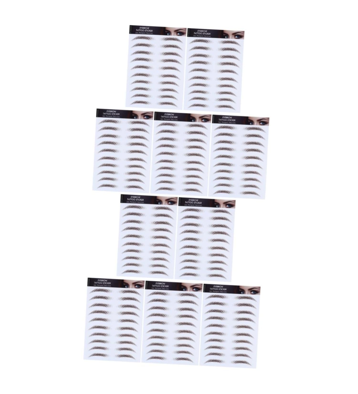 FRCOLOR 10 Pcs Eyebrow Stickers False Eyebrows Best Eyebrow Transfers Makeup Brow Sticker 6d Hair Cosmetic - Buy Online on GoSupps.com