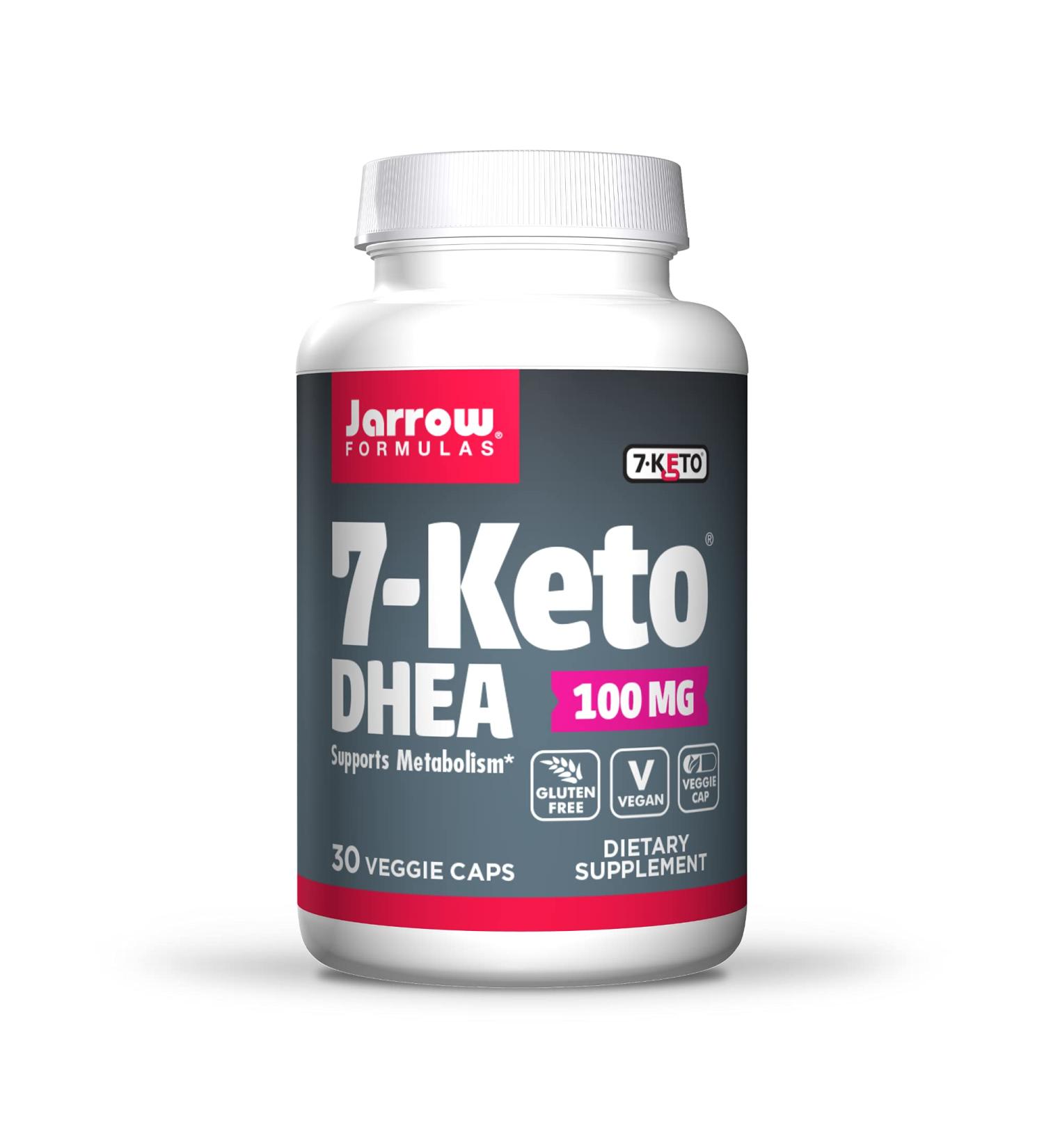 Jarrow Formulas 7-Keto DHEA 100 mg - 30 Veggie Caps | Enhance Metabolism & Support Wellness - Buy Online on GoSupps.com
