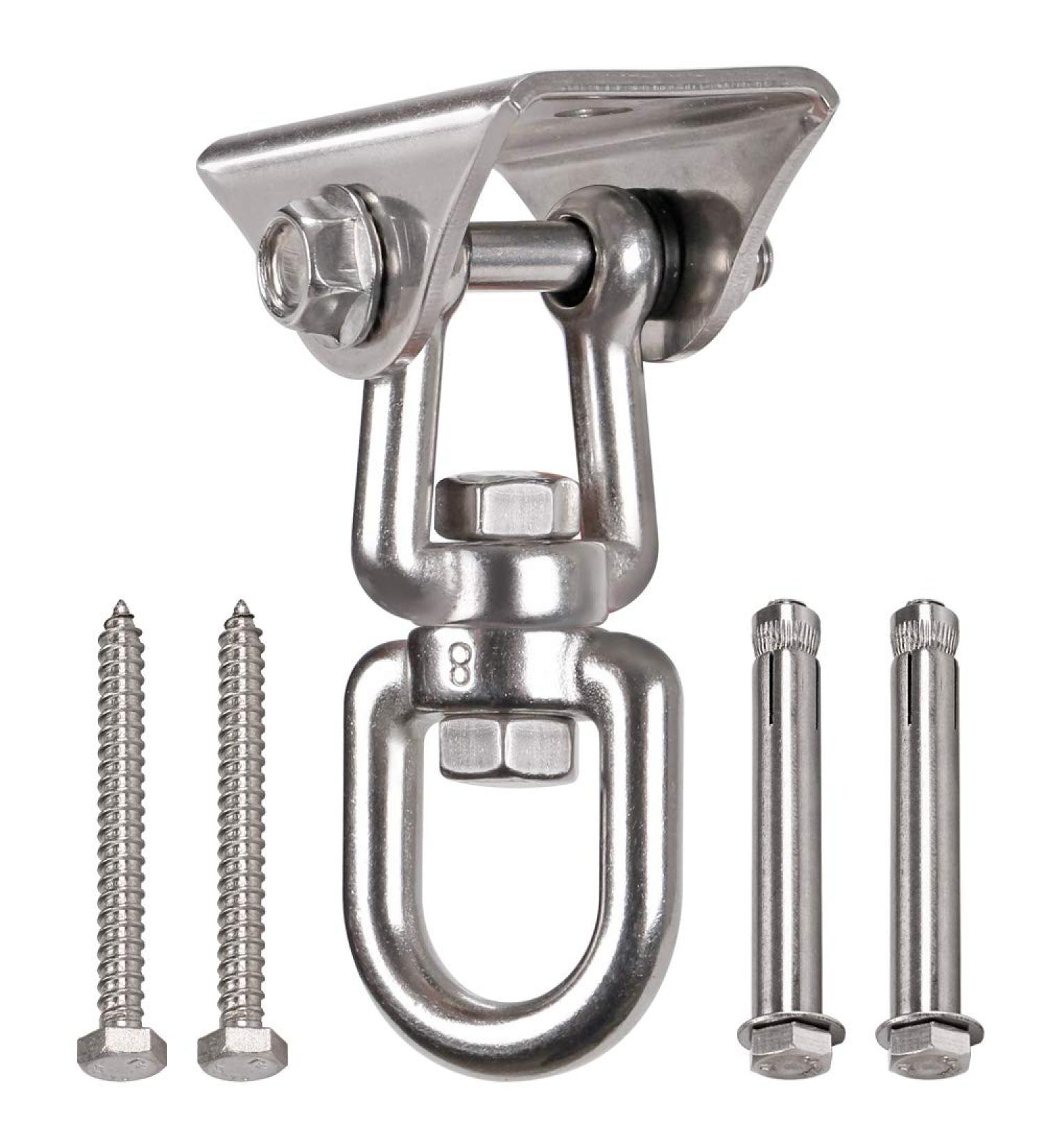 WAREMAID Heavy Duty 360 Swivel Swing Hanger - Stainless Steel - 1000 lb Capacity - Ceiling or Porch Swing Mount Kit - 1 Pack - Buy Online on GoSupps.com