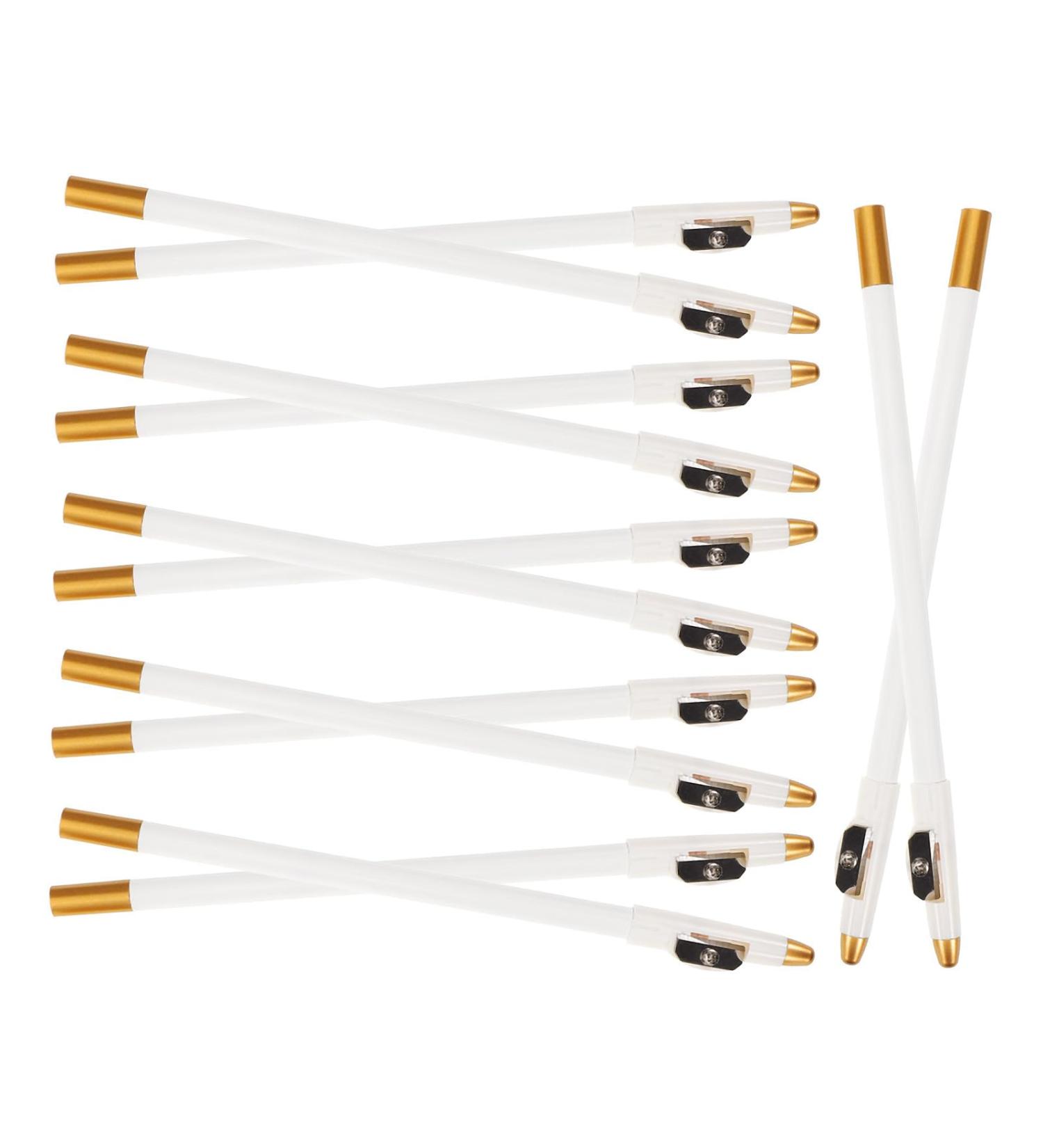 Lot de 12 Crayons Sourcils Blancs pour Maquillage Taille-Crayon en Bois Portable Crayon Eyeliner Blanc Multifonction Contour Pr cis des Yeux Usage Quotidien et Professionnel - Buy Online on GoSupps.com