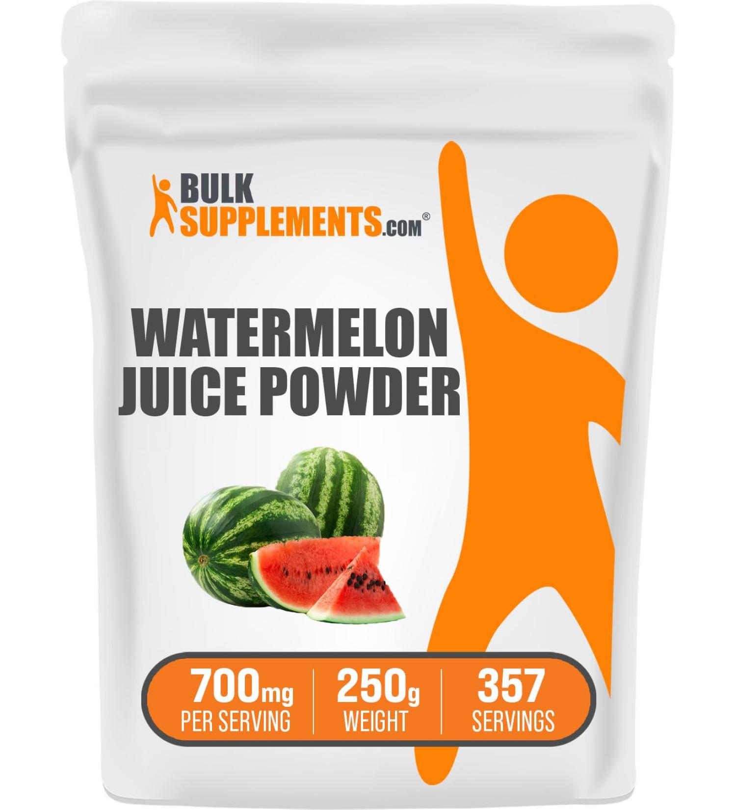 Buy BulkSupplements Watermelon Juice Powder | Hydration Supplement 250g | Natural Fruit Powder for Health - Buy Online on GoSupps.com
