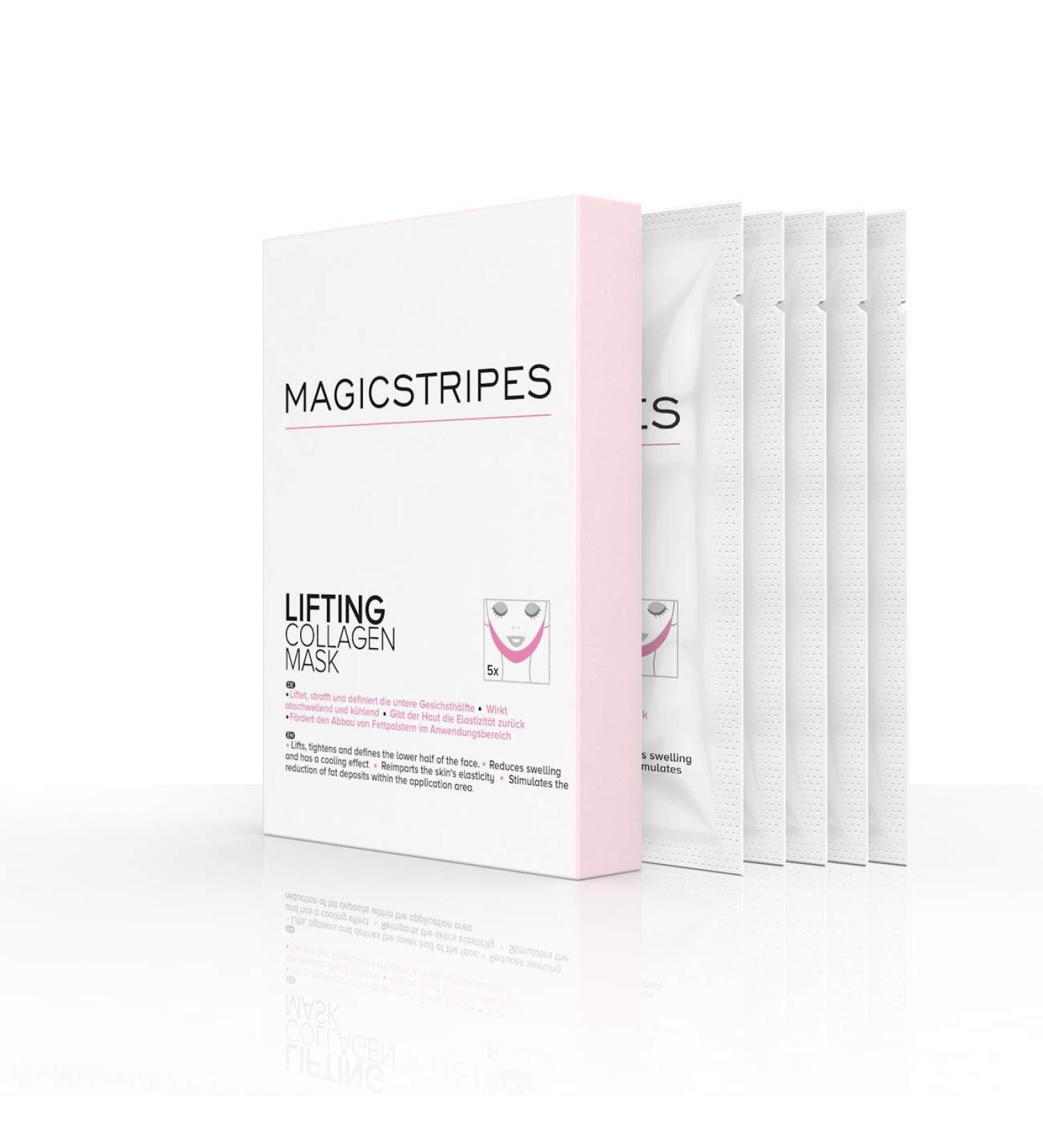 Buy MAGICSTRIPES Lifting Collagen Mask - V Line Double Chin Reducer | 5 Masks for Slimming Facial Contour - Buy Online on GoSupps.com