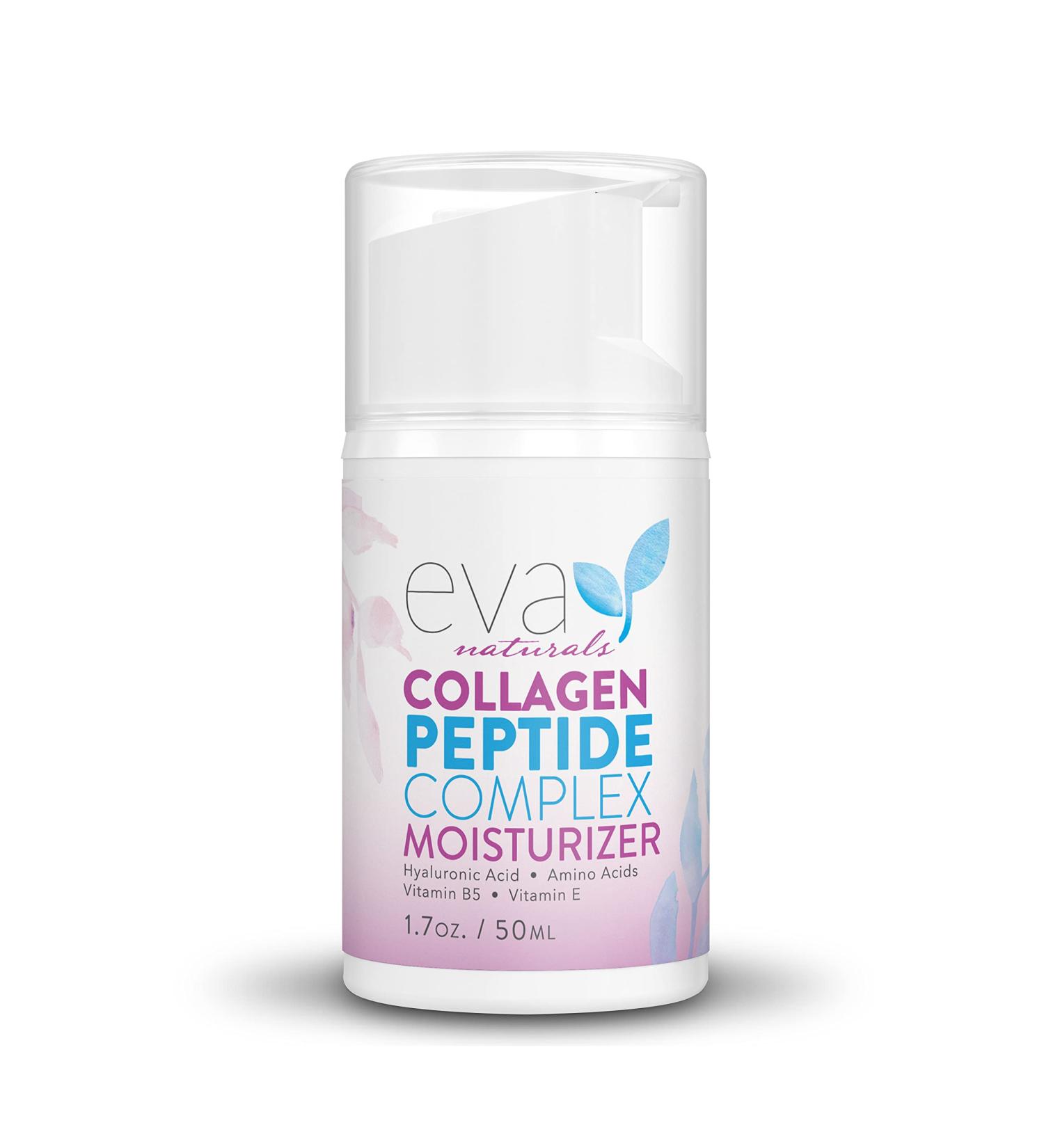 Eva Naturals Collagen Face Moisturizer Peptide - Anti-Wrinkle Hydrating Cream for Smoother Skin | 1.7Oz - Buy Online on GoSupps.com