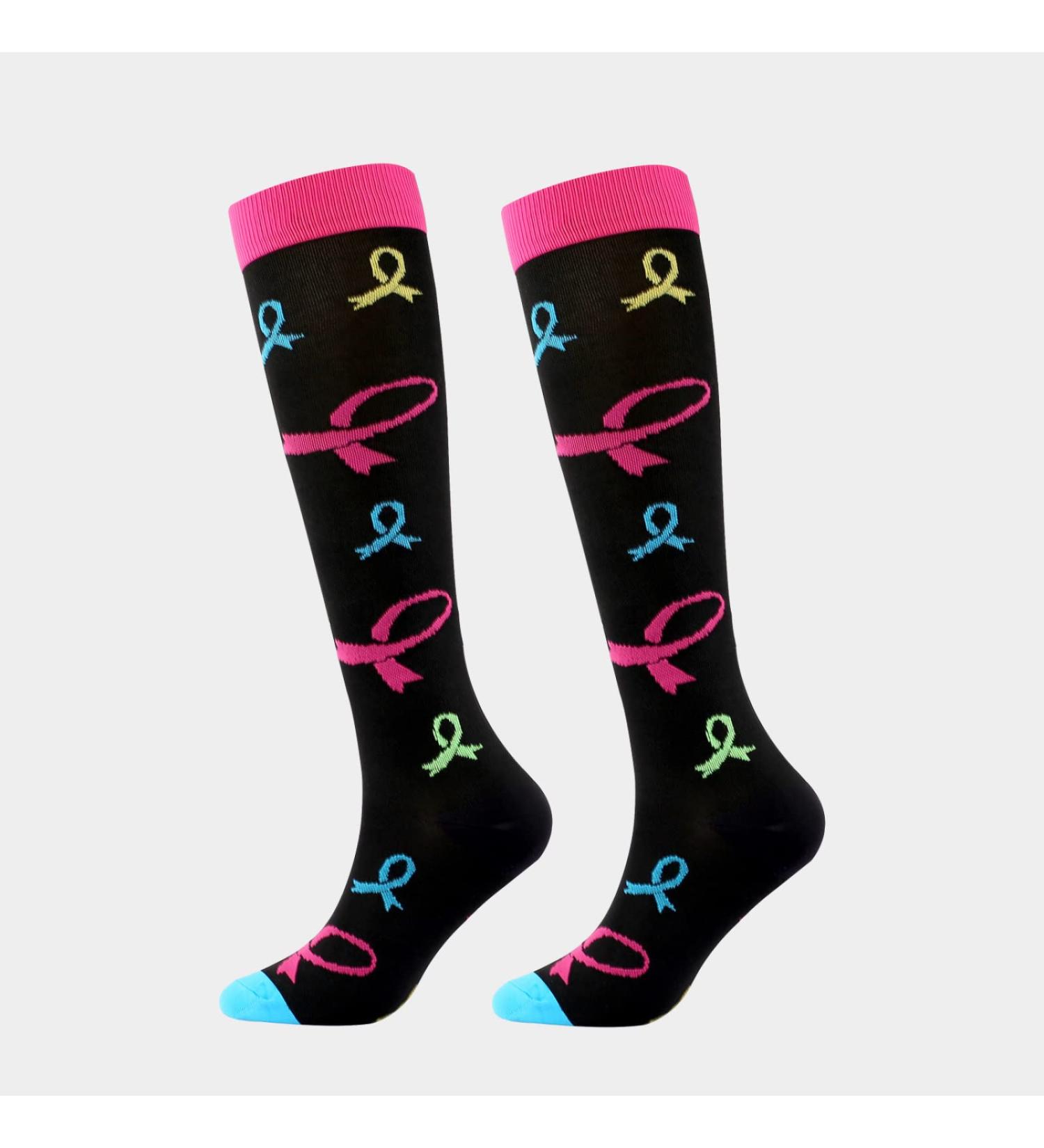 DOCEN Sports Compression Socks Outdoor Cycling Socks 6-3 Pairs S/M_Thigh Compression Stockings 20-32 mmHg S/M 6-3 Pairs
