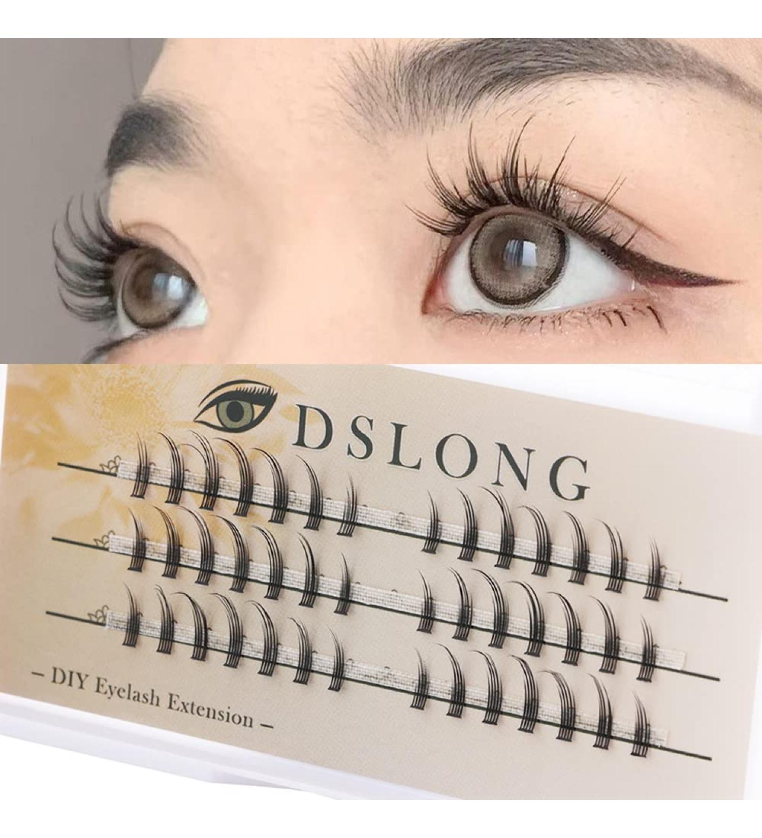 DSLONG Anime Eyelashes - Japanese Manga Halloween Cosplay Extension | Reusable 3D Dramatic Black Cluster Lashes - Buy Online on GoSupps.com