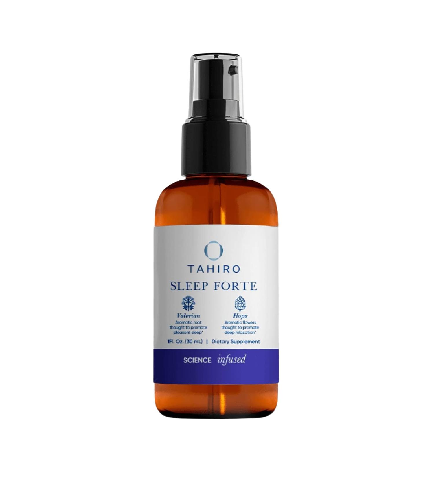 TAHIRO Vegan Sleep Spray Forte - Fast Absorption & All-Night Sleep Support - Non-GMO Vegan Gluten-Free - Improve Sleep & Fall Asleep Faster (30 Doses) 1 Ounce - Buy Online on GoSupps.com