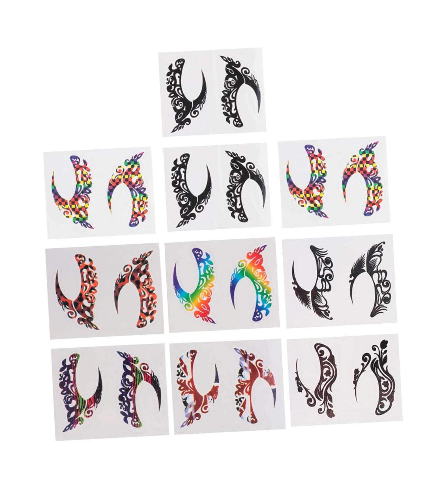  MERRYHAPY MERRYHAPY 10 Pairs Eye Liner Eyeshadow Stickers Decor Eye Makeup Sticker Eyeshadow Stickers Eyeliner Decal Festival Clothes Glue Girl - Buy Online on GoSupps.com