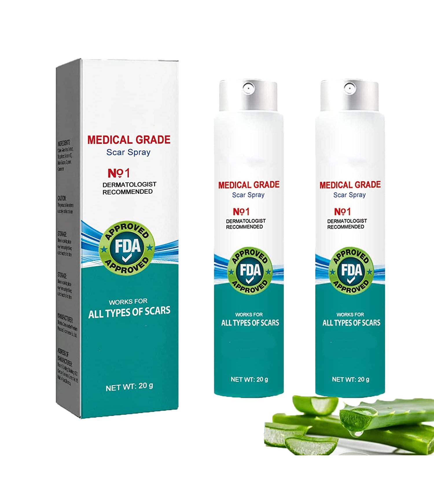 2pcs Advanced Scar Remove Spray & Cream Set (20g) - Physician Formulated Acne Scar Removal Gel | Moisturizing & Diminishing Results - Buy Online on GoSupps.com