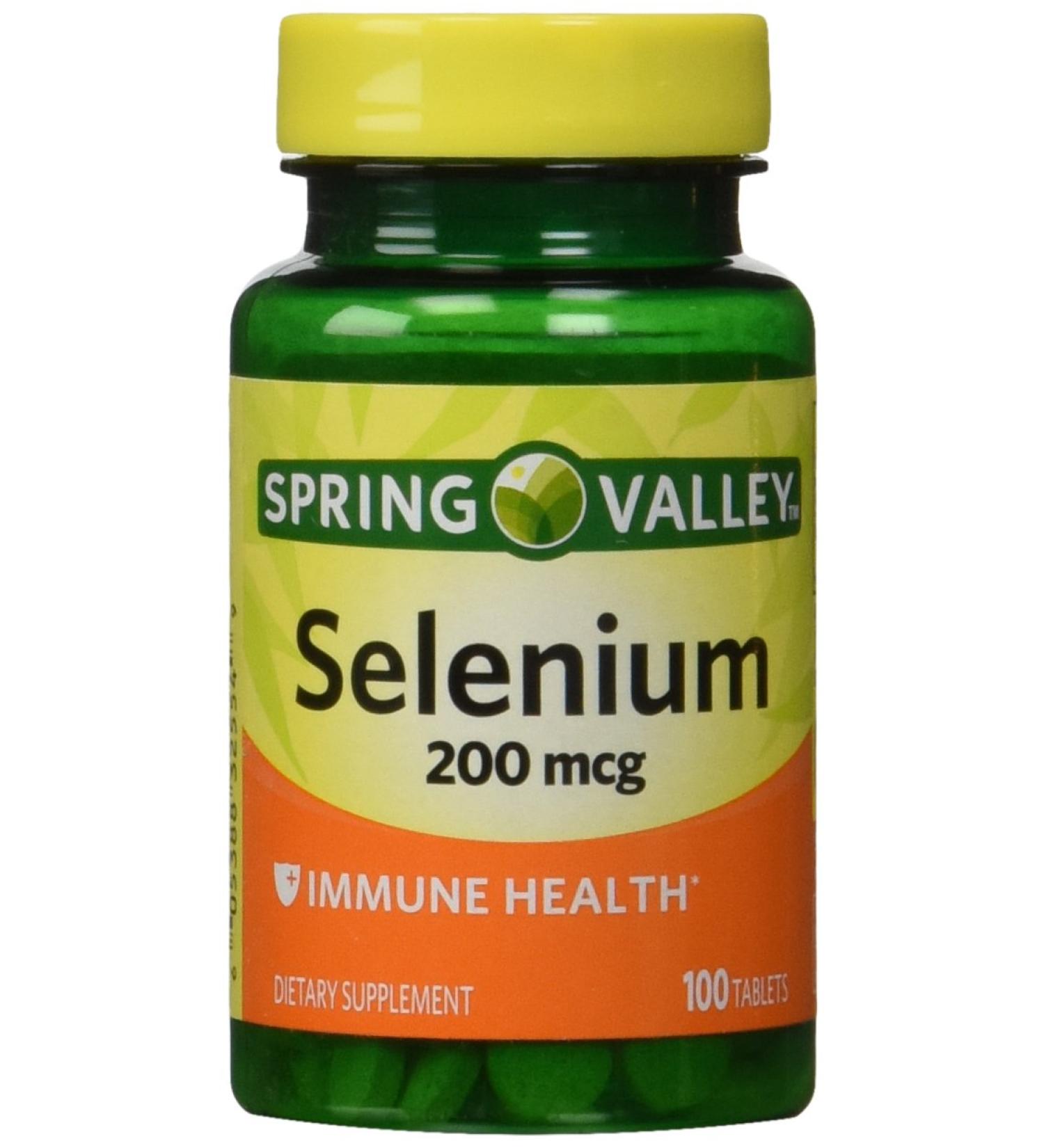 Spring Valley Selenium 200 mcg 100 Tablets - Essential Mineral Supplement - Buy Online on GoSupps.com